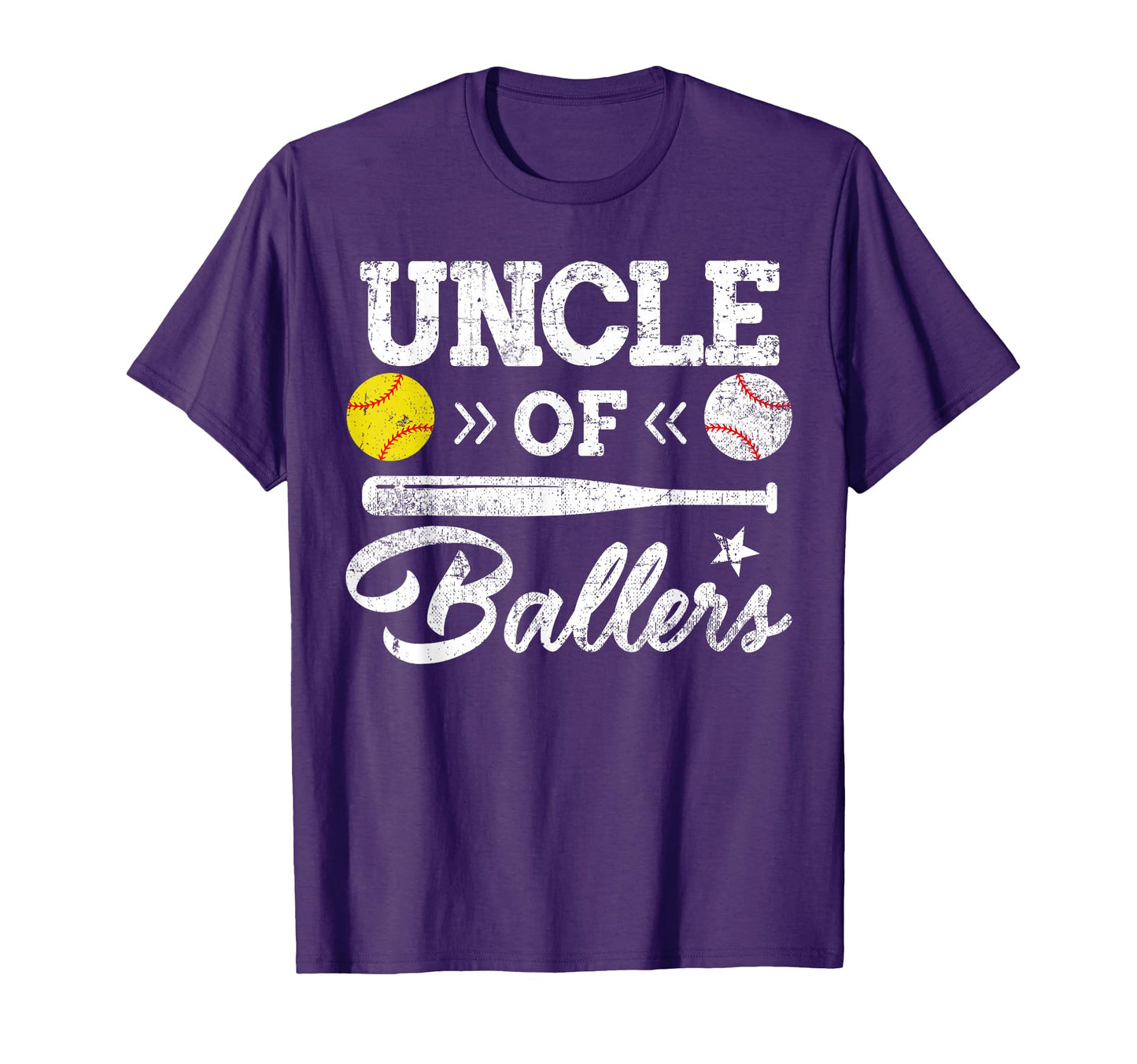 Uncle Ballers Uncle Baseball Softball T-Shirt - Graphic Print Men Women - T-Shirt, Sweatshirt, Hoodie