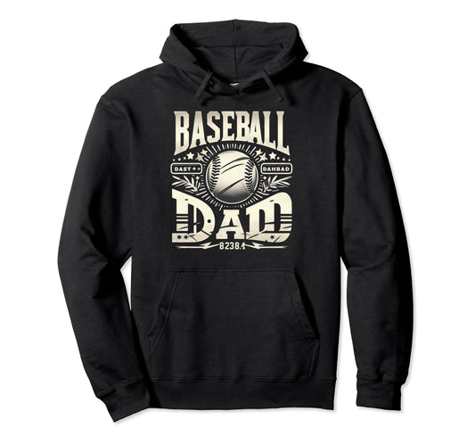 Baseball Dad Fathers Day Hoodie - Aesthetic Graphic Unisex - T-Shirt, Sweatshirt, Hoodie