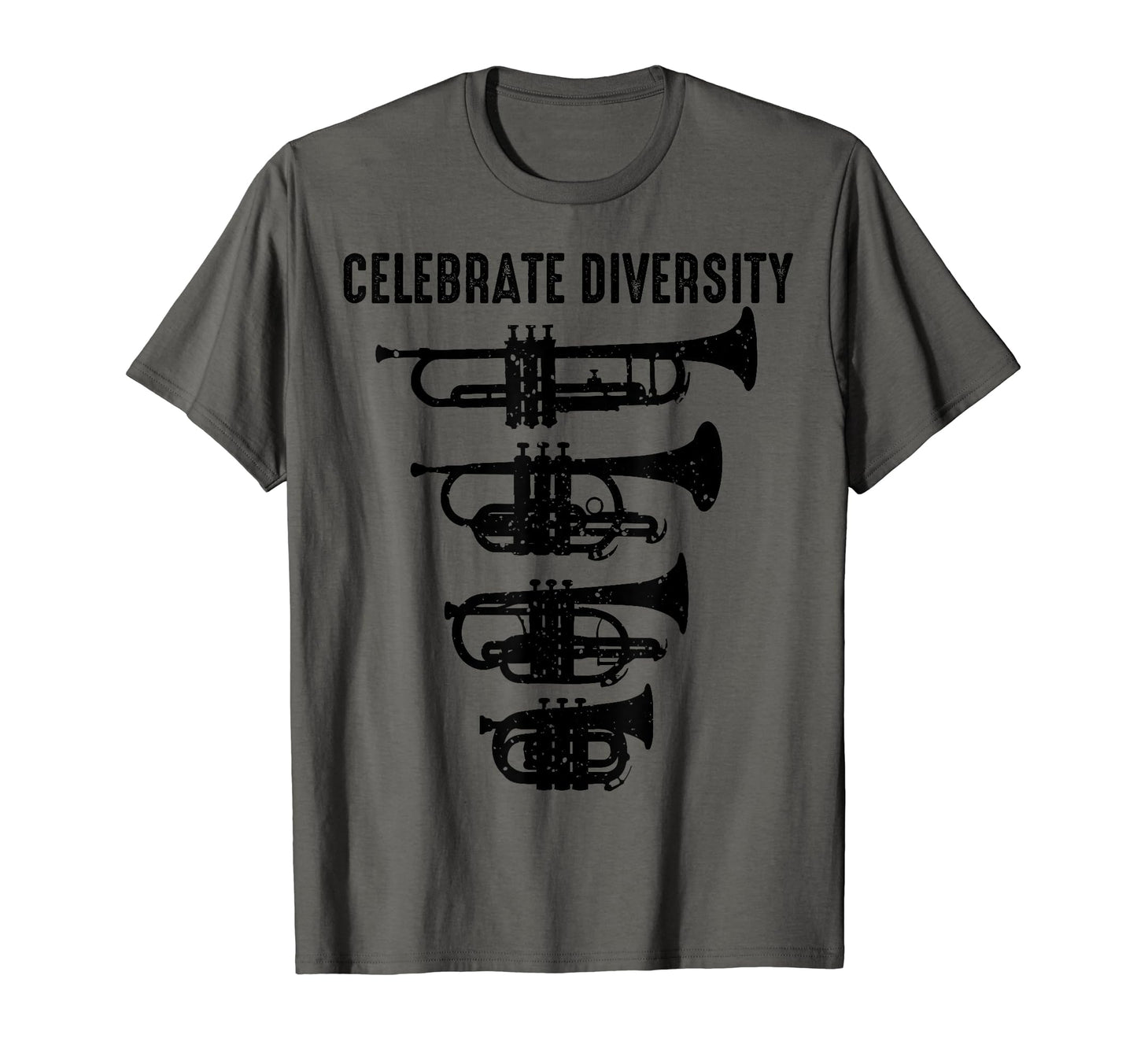 Celebrate Diversity Trumpet Gift T-Shirt - Unique Graphic Men Women - T-Shirt, Sweatshirt, Hoodie