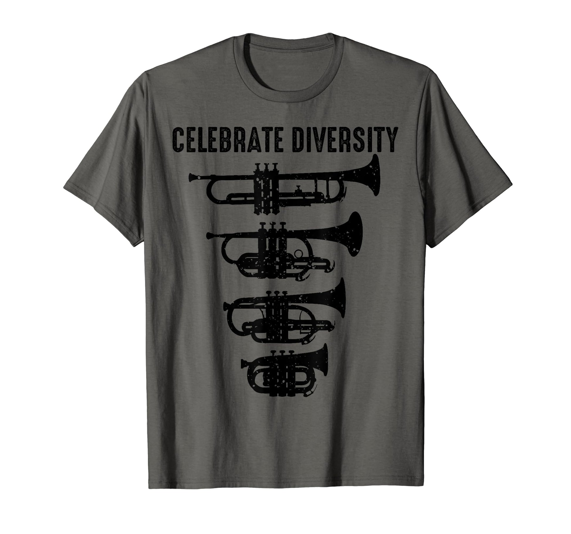 Celebrate Diversity Trumpet Gift T-Shirt - Unique Graphic Men Women - T-Shirt, Sweatshirt, Hoodie