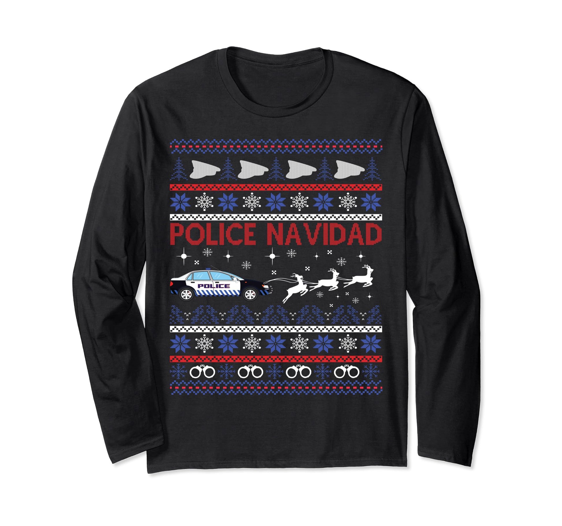 Police Navidad Ugly T-Shirt - Streetwear Style Men Women - T-Shirt, Sweatshirt, Hoodie