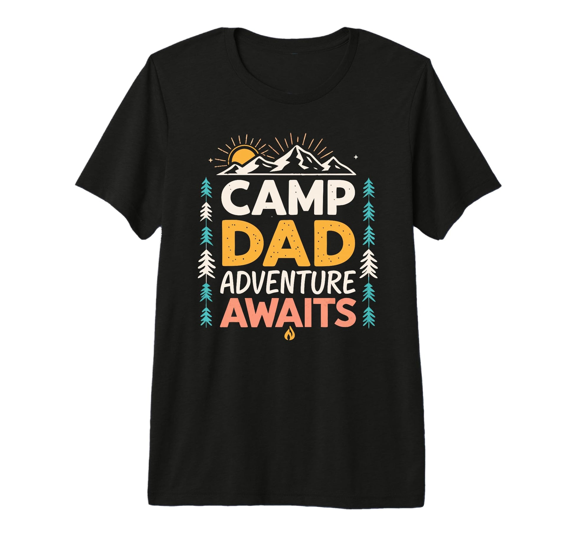 Mens Outdoor Camping Dad Adventure Awaits T-Shirt - Graphic Print Unisex - T-Shirt, Sweatshirt, Hoodie