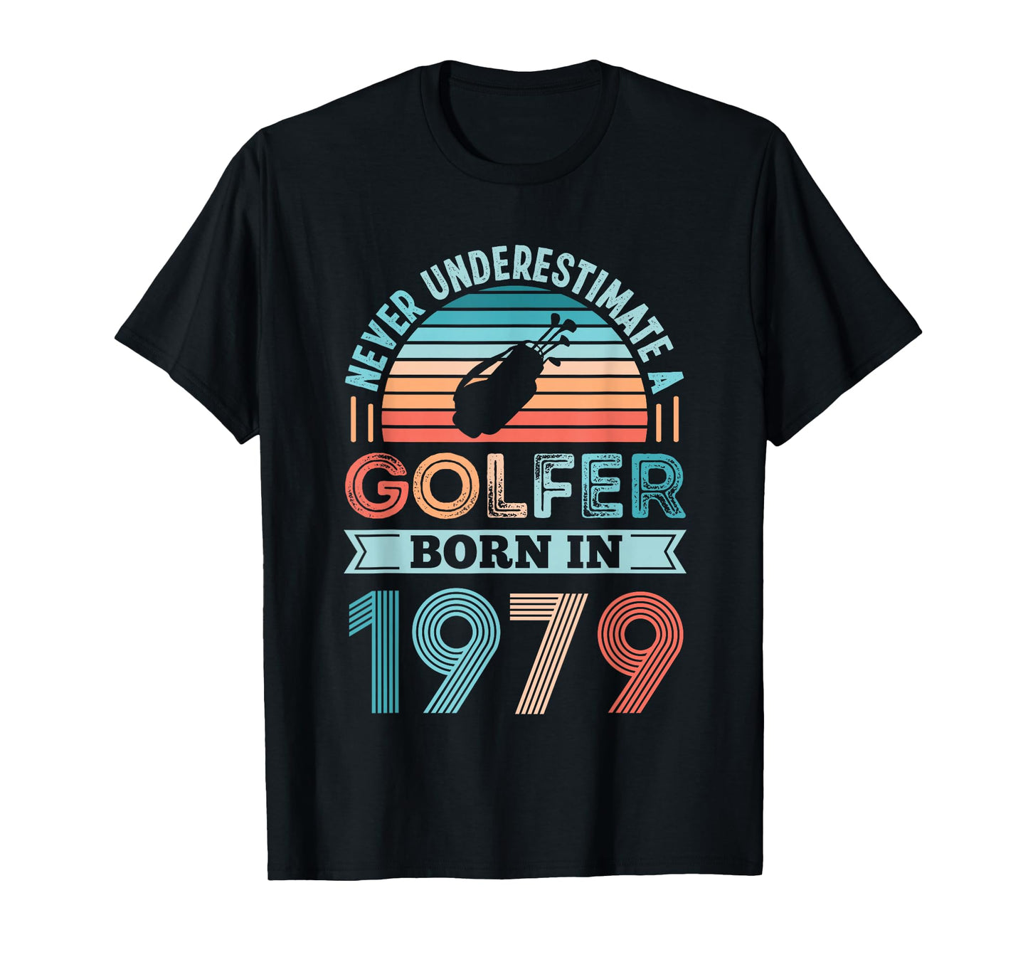 Golfer Born 1979 50Th Birthday Golf T-Shirt - Aesthetic Graphic for Adults - T-Shirt, Sweatshirt, Hoodie