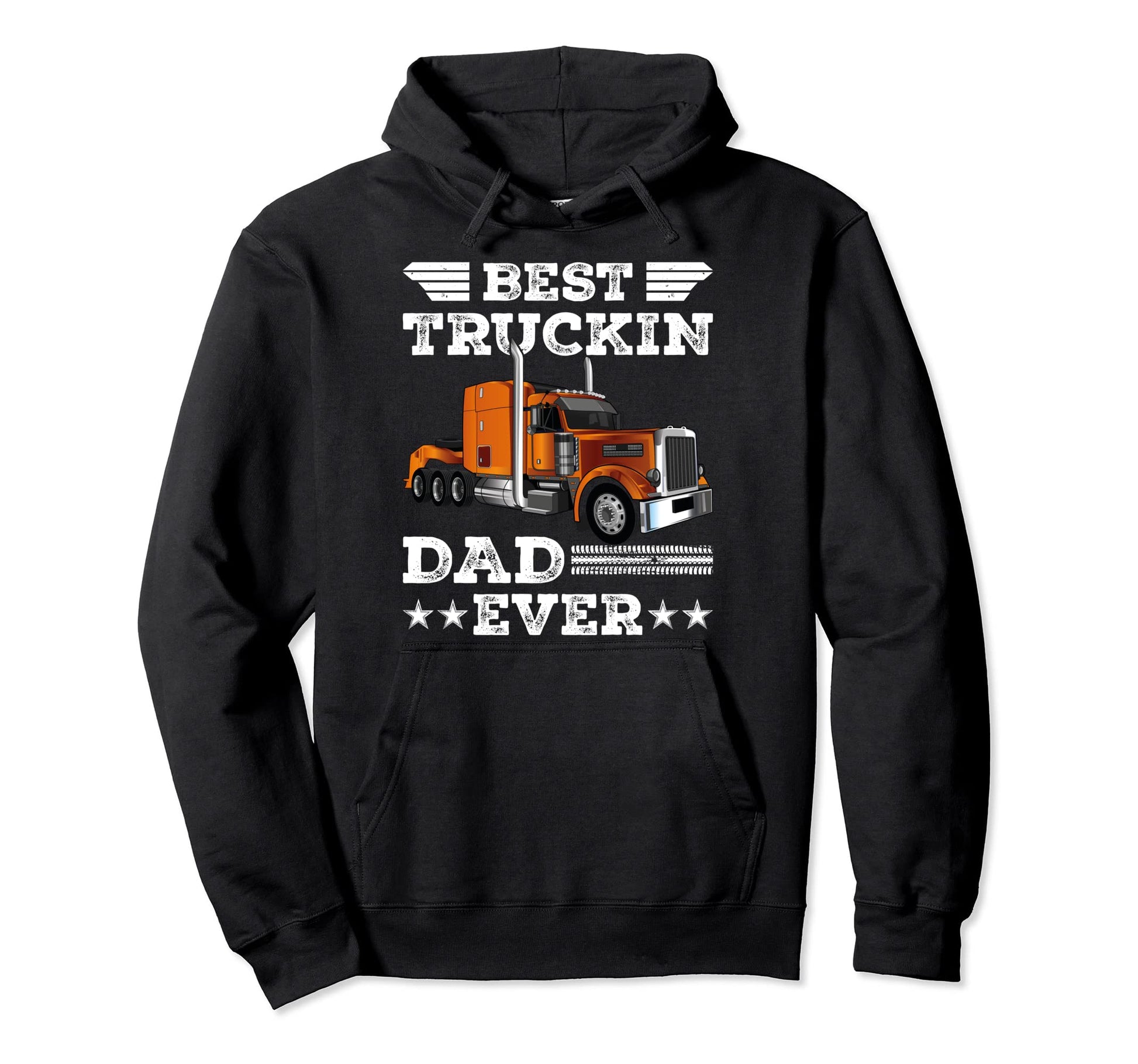 Best Truckin Dad Ever Funny Trucker Hoodie - Aesthetic Graphic for Adults - T-Shirt, Sweatshirt, Hoodie