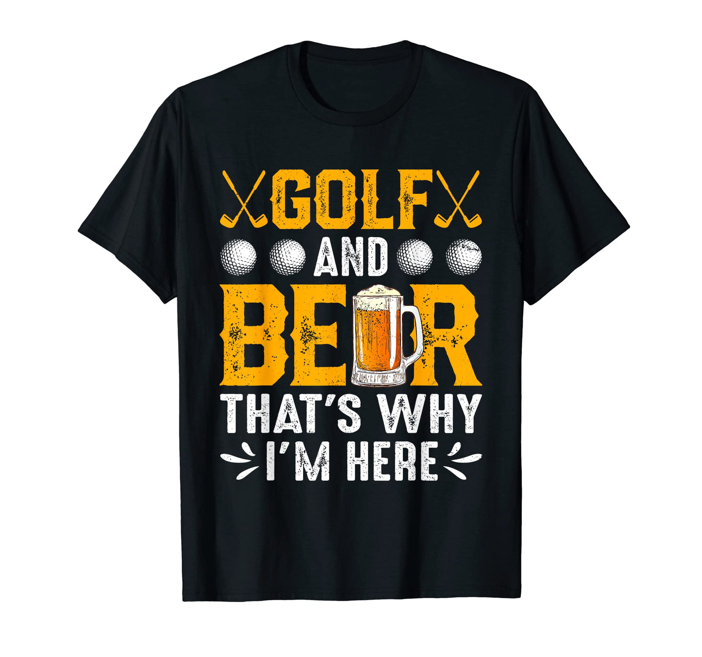 Golf And Beer Joke Dad Funny Drinking T-Shirt - Trendy Graphic Men Women - T-Shirt, Sweatshirt, Hoodie