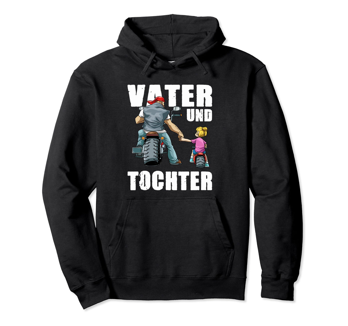Father And Daughter Biker Rocker Hoodie - Unique Graphic Men Women - T-Shirt, Sweatshirt, Hoodie