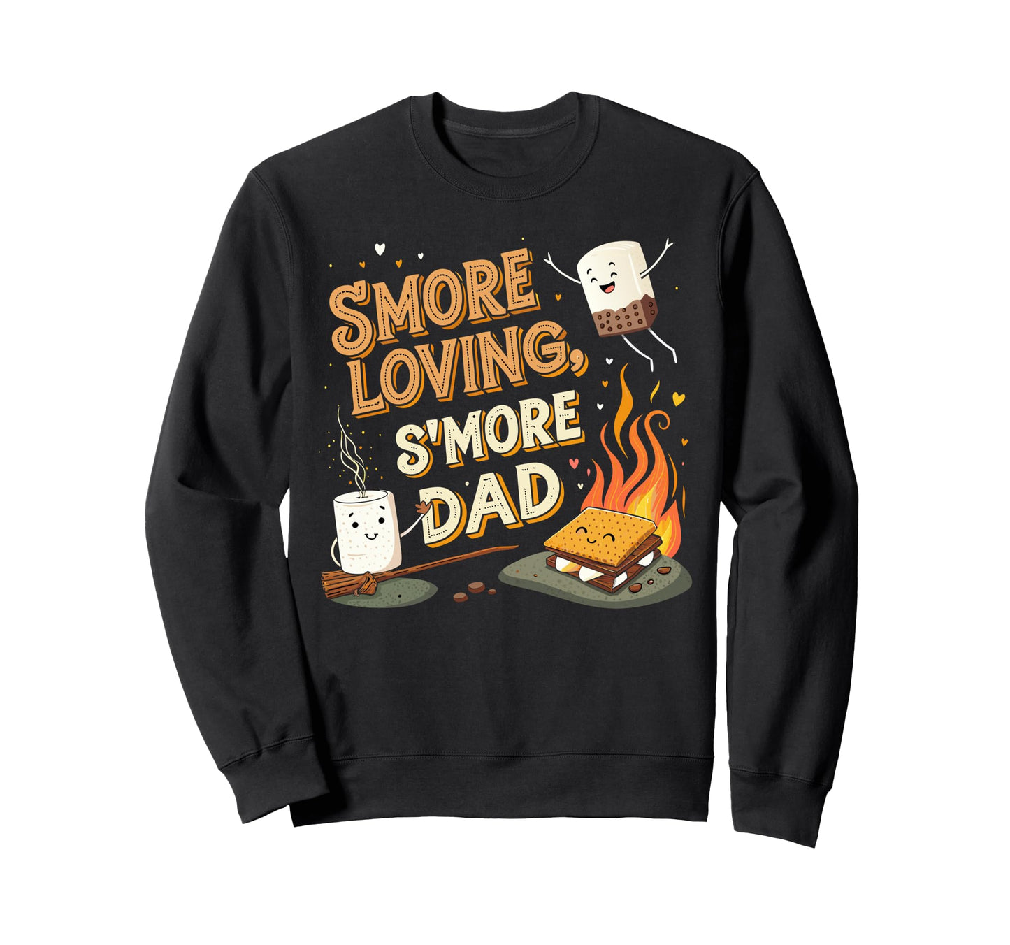 Smore Loving Campfire Fathers Day Sweatshirt - Aesthetic Graphic Men Women - T-Shirt, Sweatshirt, Hoodie