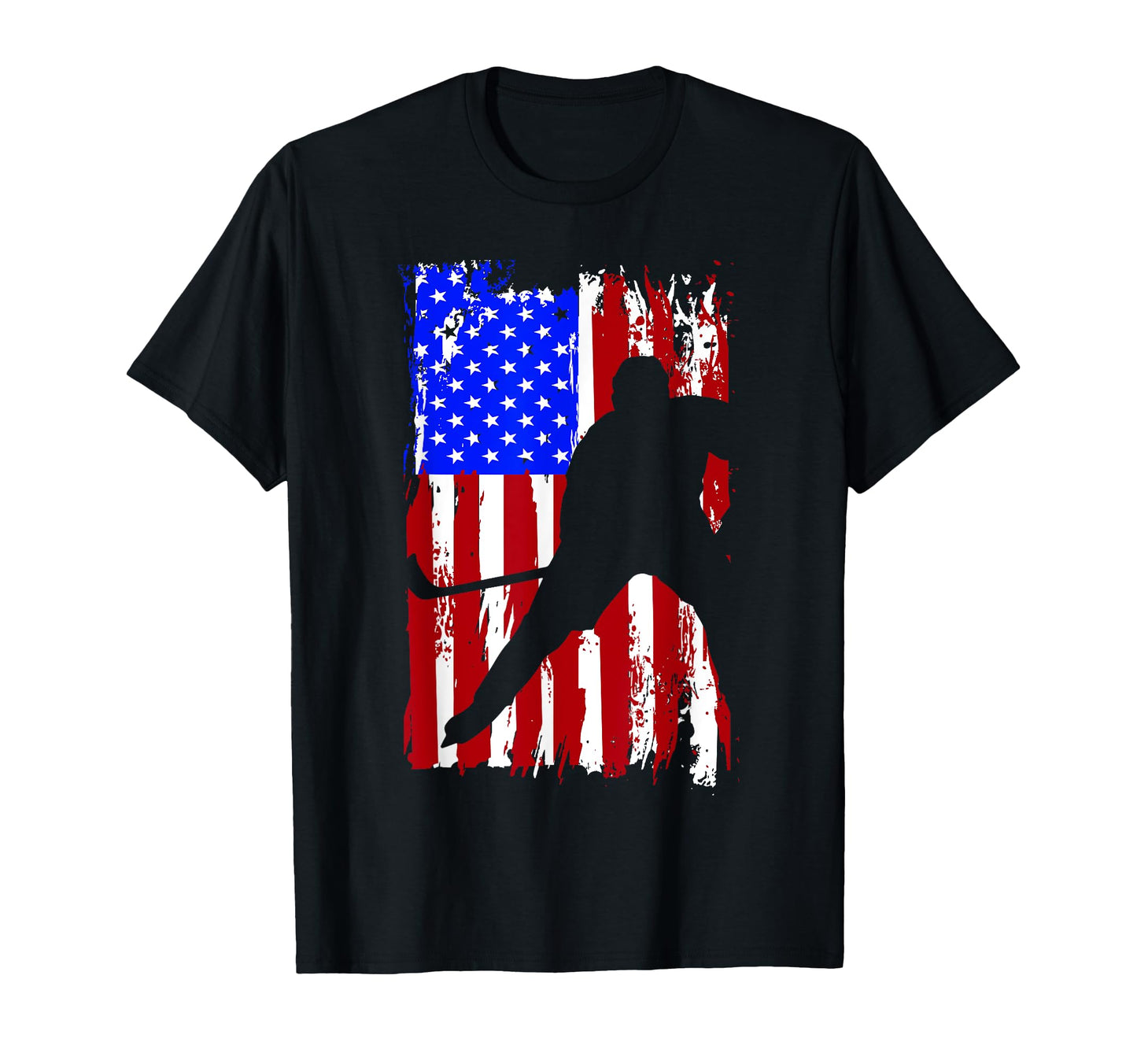 Usa Flag Hockey American Flag Sweatshirt - Unique Graphic for Adults - T-Shirt, Sweatshirt, Hoodie