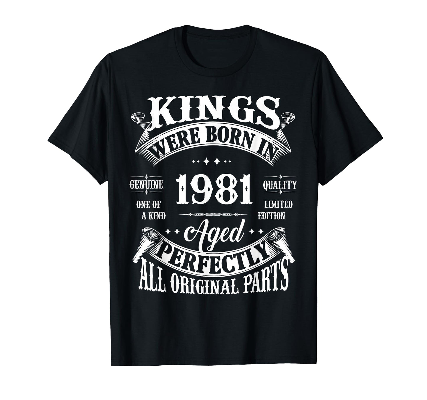 Kings Born 1981 45Th Birthday 45 Years Old T-Shirt - Graphic Print Unisex - T-Shirt, Sweatshirt, Hoodie