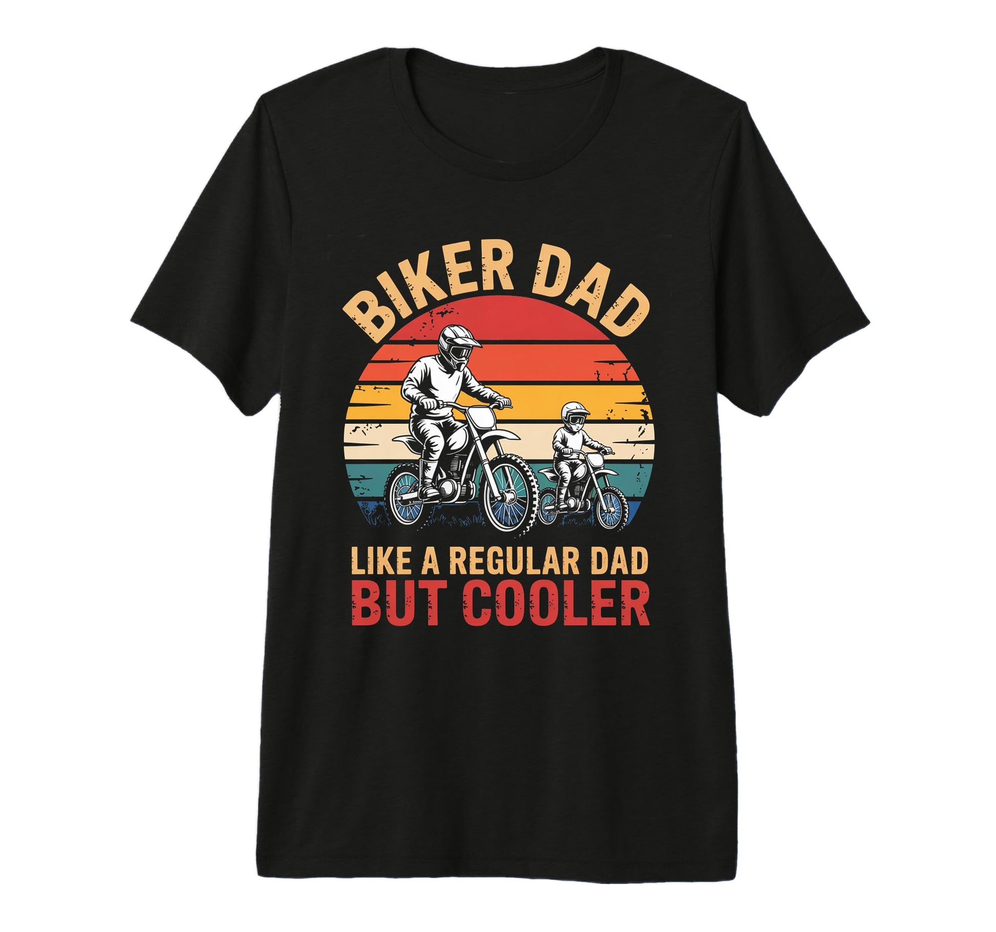 Biker Dad Motorcycle Funny Bike T-Shirt - Minimalist Print Unisex - T-Shirt, Sweatshirt, Hoodie