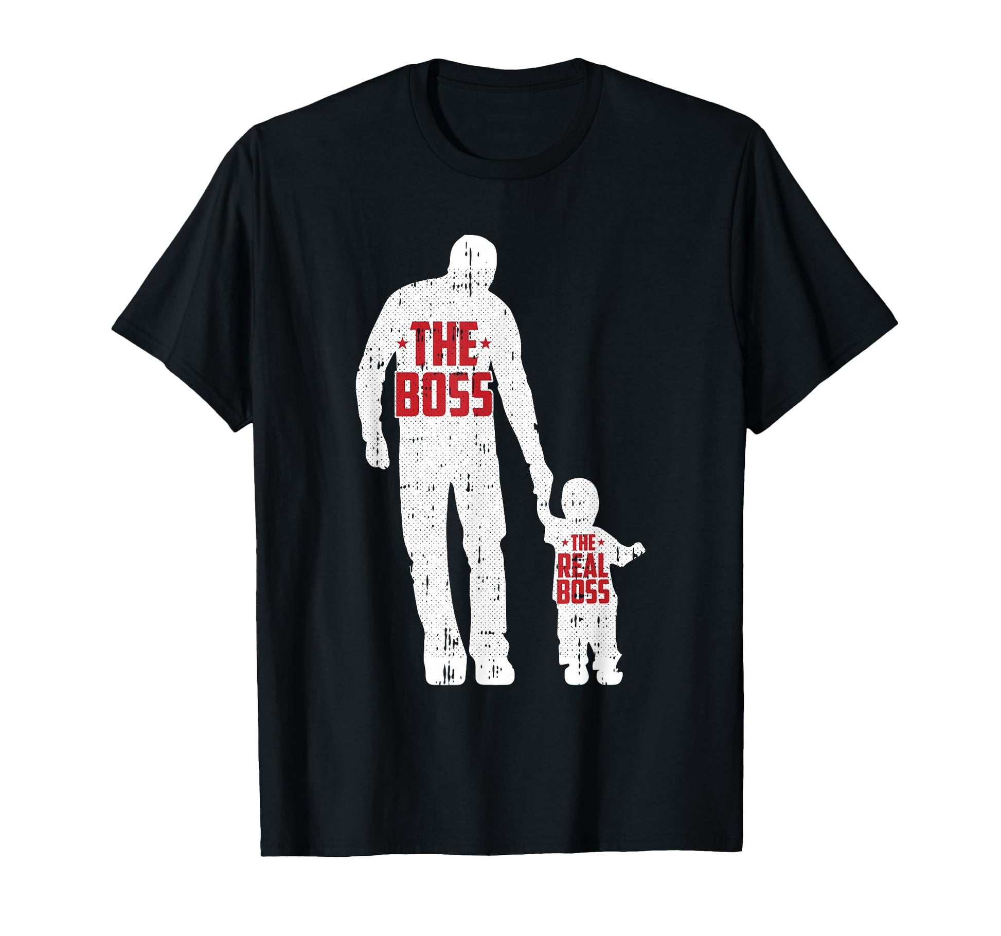 Boss Real Boss Fathers Day Dad Son T-Shirt - Unique Graphic Men Women - T-Shirt, Sweatshirt, Hoodie