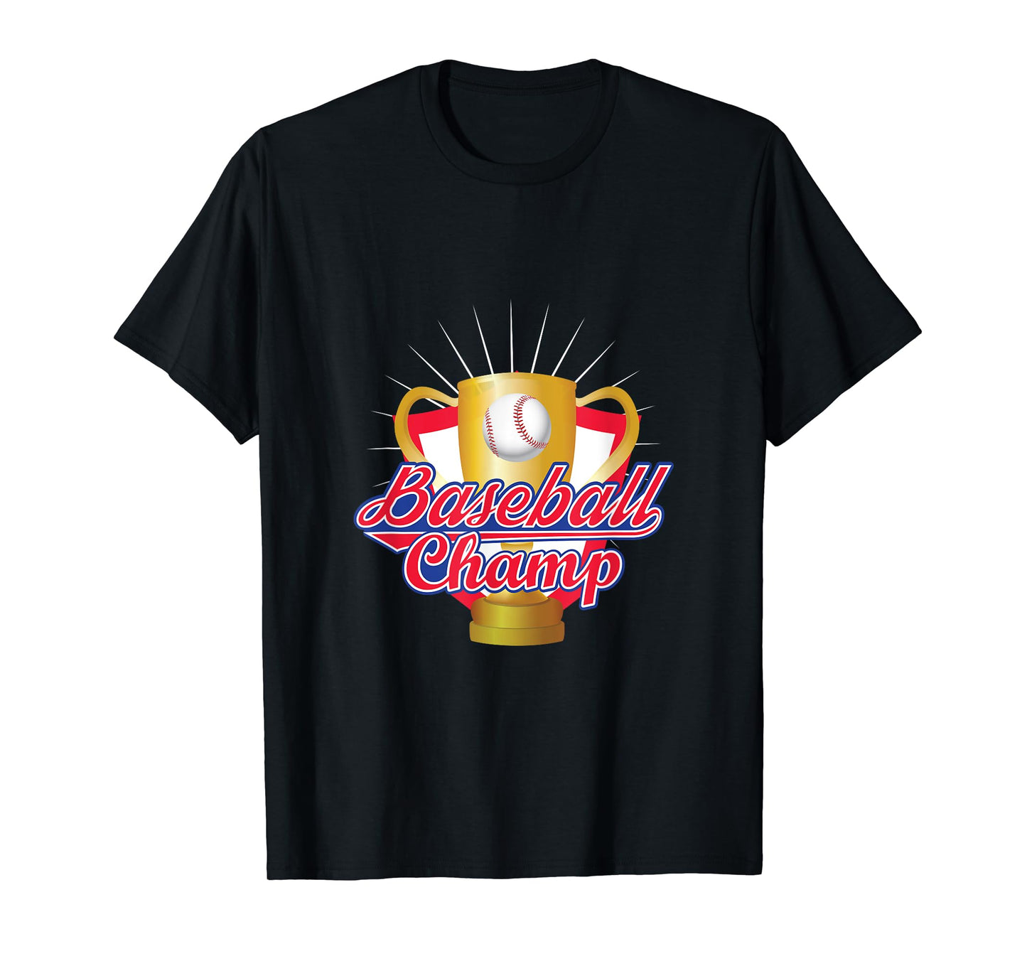 Baseball Champ Baseball Player T-Shirt - Unique Graphic for Adults - T-Shirt, Sweatshirt, Hoodie