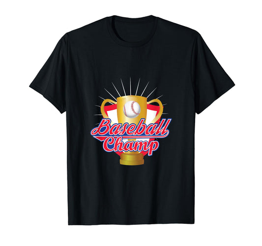 Baseball Champ Baseball Player T-Shirt - Unique Graphic for Adults - T-Shirt, Sweatshirt, Hoodie