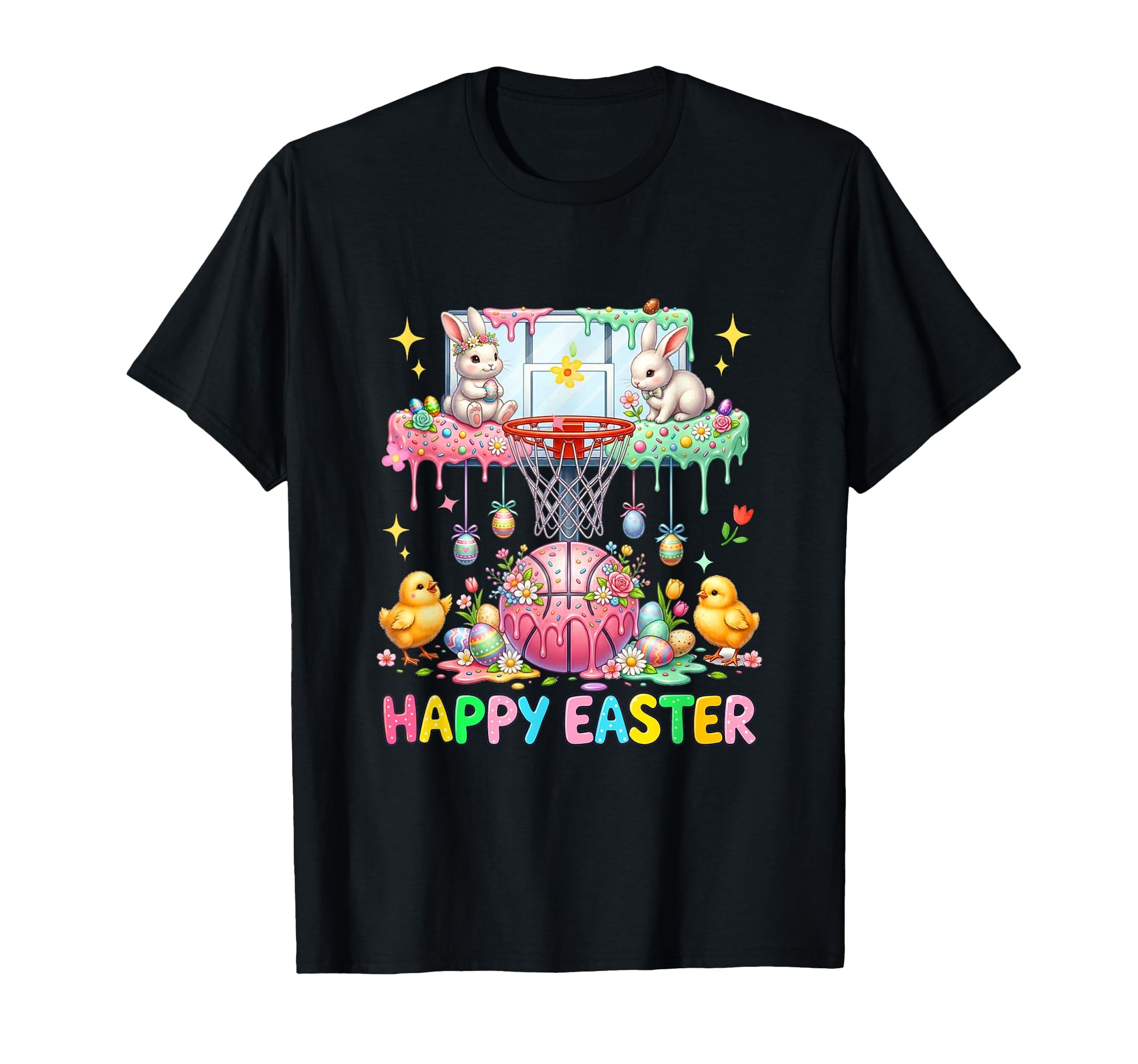 Happy Easter Colorful Dripped Costume T-Shirt - Graphic Print Men Women - T-Shirt, Sweatshirt, Hoodie