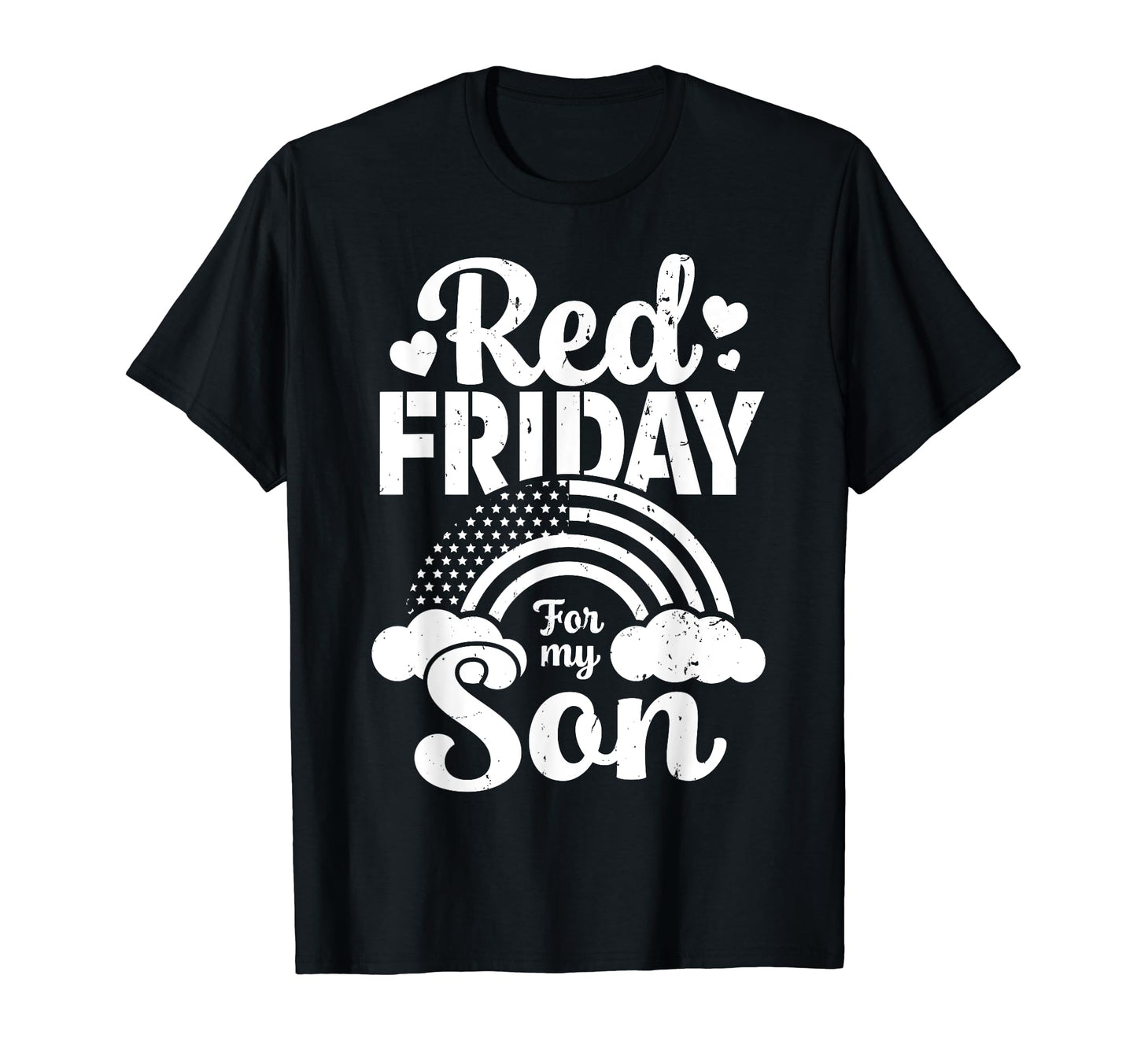Red Friday My Son Dad Mom Military T-Shirt - Minimalist Print Men Women - T-Shirt, Sweatshirt, Hoodie