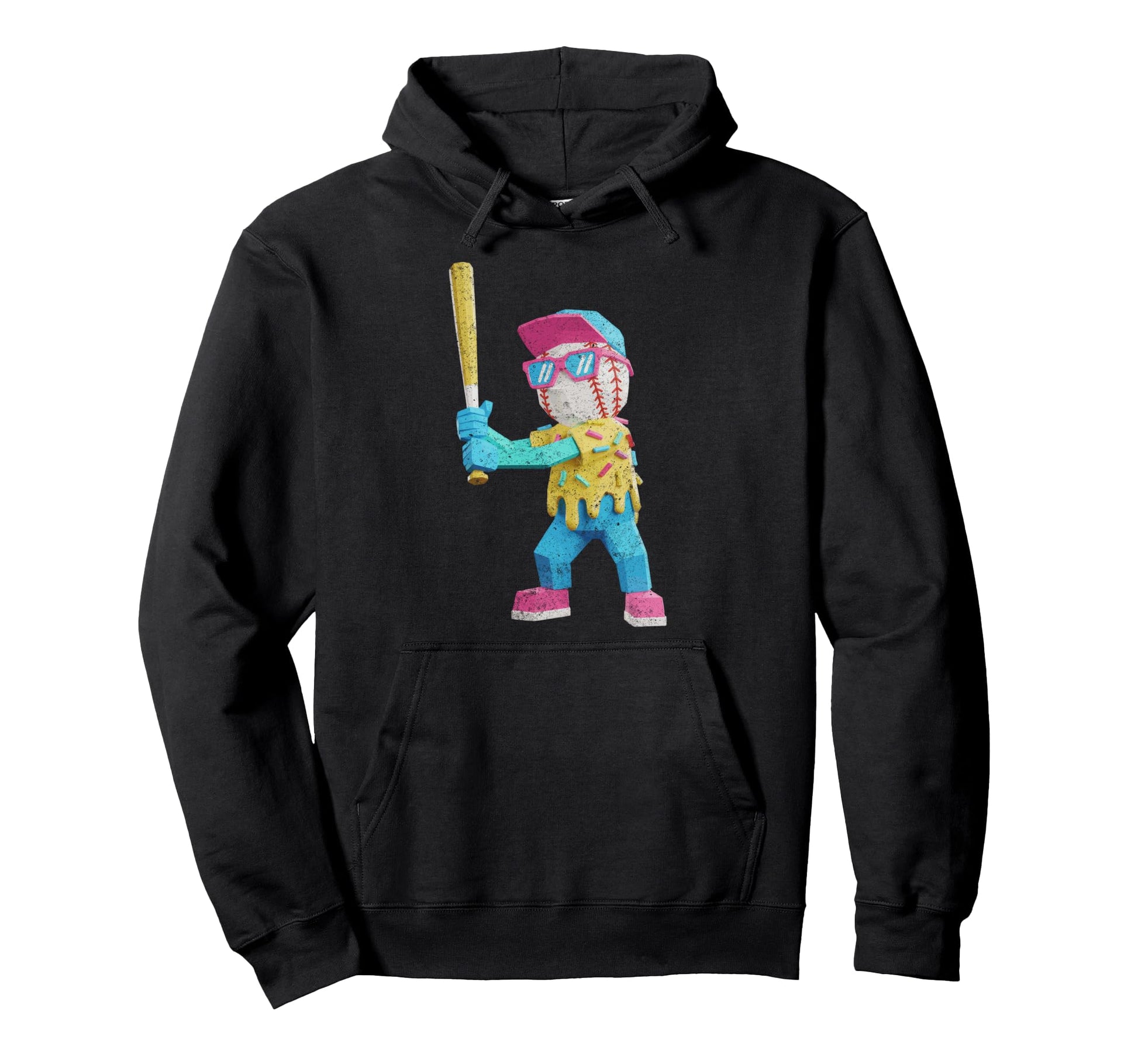 Baseball Ice Cream Drip Gamer Gifts T-Shirt - Fun Novelty Design Unisex - T-Shirt, Sweatshirt, Hoodie