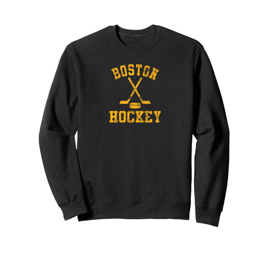 Boston Hockey Sweatshirt - Custom Art Print for Adults - T-Shirt, Sweatshirt, Hoodie