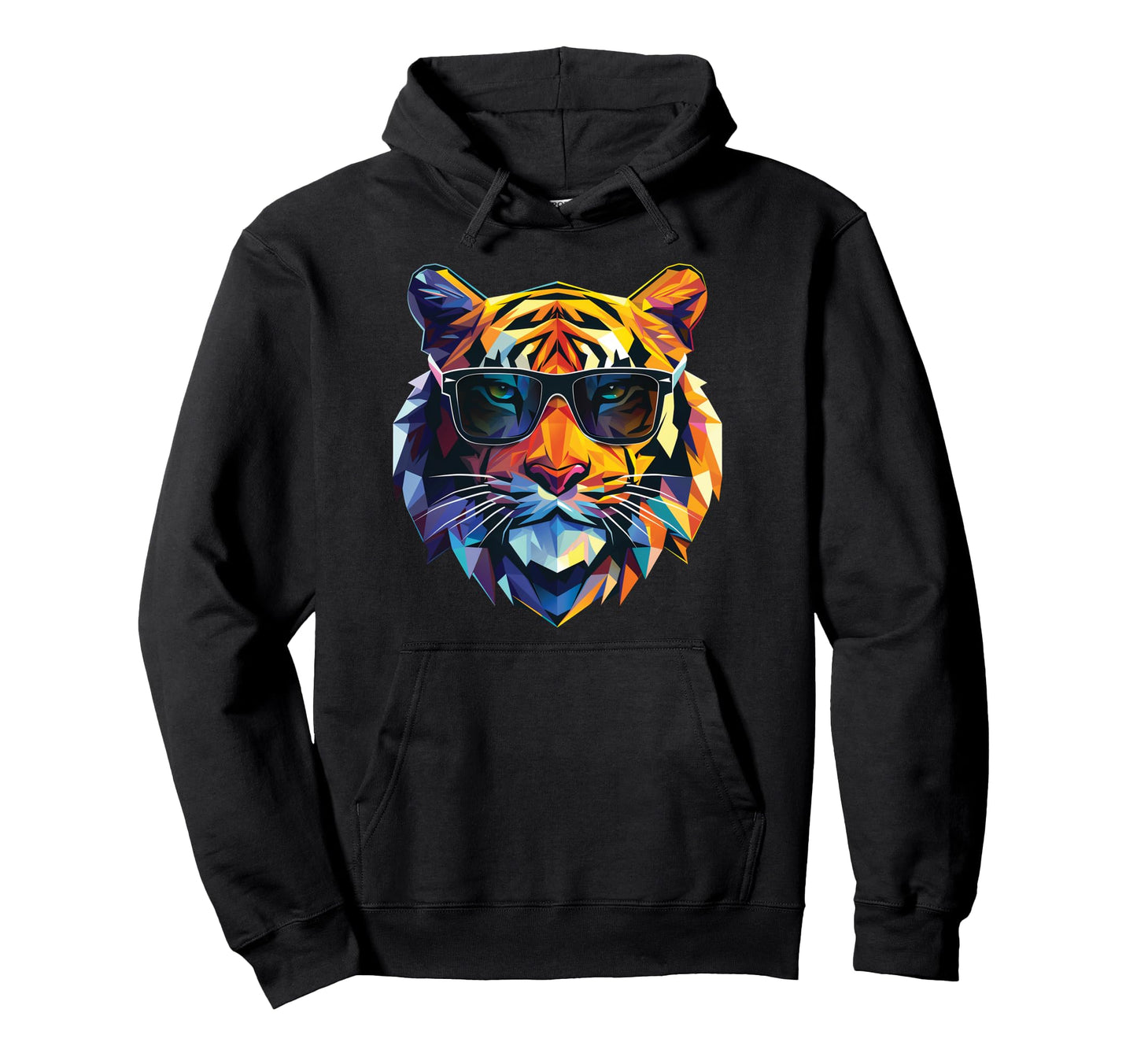 Tiger Dad Mom Sunglasses Tiger Hoodie - Minimalist Print for Adults - T-Shirt, Sweatshirt, Hoodie
