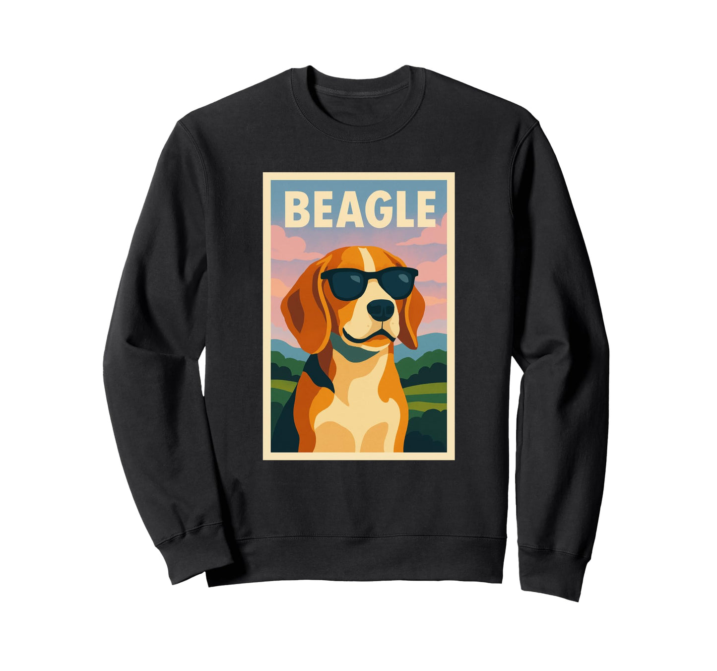 Beagle Art Minimalist Pop Art Sweatshirt - Novelty Apparel for Adults - T-Shirt, Sweatshirt, Hoodie