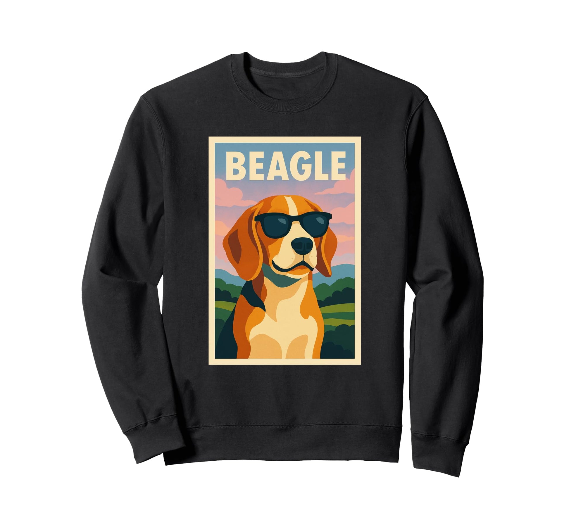 Beagle Art Minimalist Pop Art Sweatshirt - Novelty Apparel for Adults - T-Shirt, Sweatshirt, Hoodie