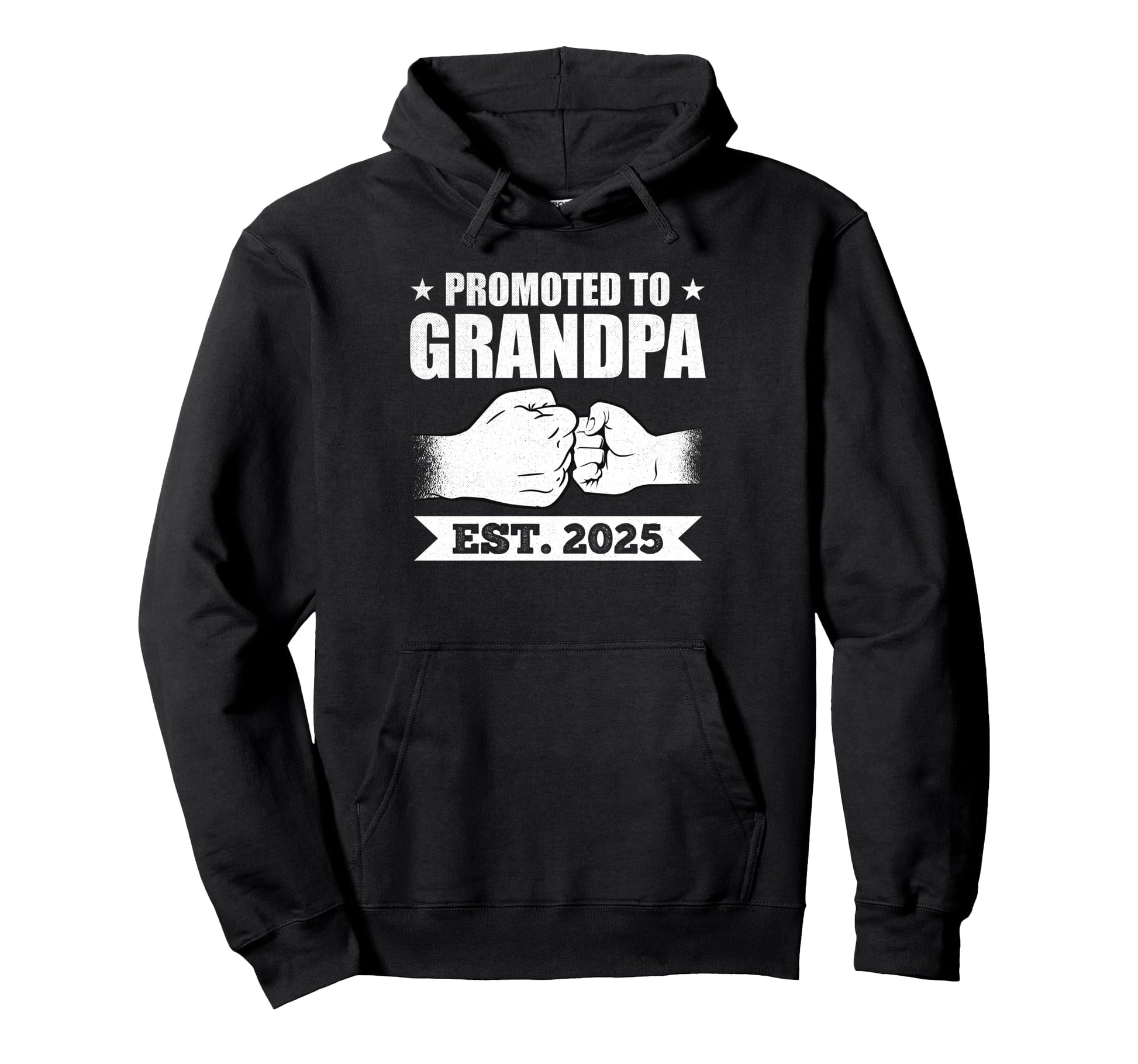 First Time Grandfather 2025 Promoted To Hoodie - Trendy Graphic Men Women - T-Shirt, Sweatshirt, Hoodie