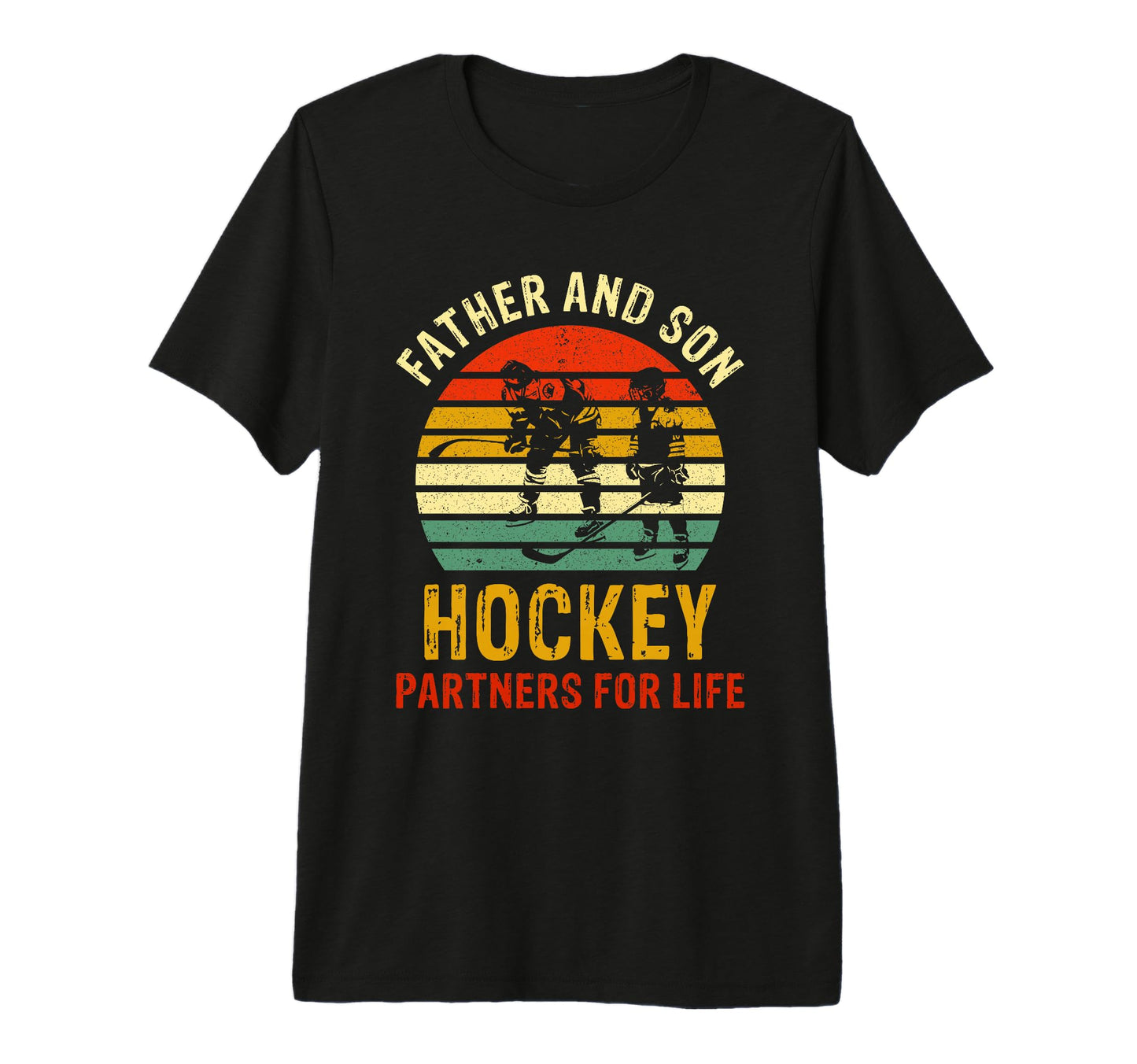 Dad And Son Hockey Partners Life Fathers T-Shirt - Streetwear Style Unisex - T-Shirt, Sweatshirt, Hoodie