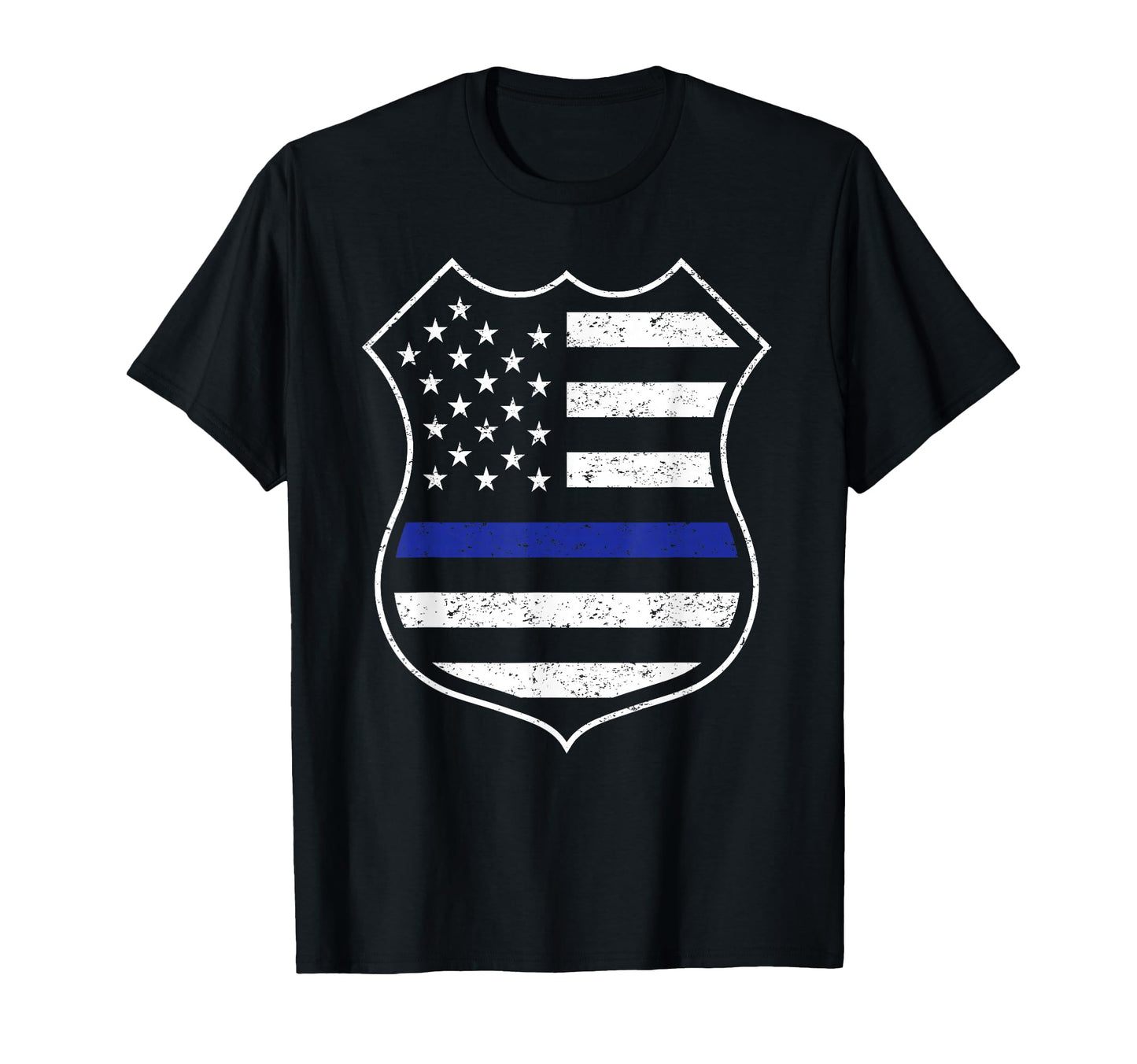 Thin Blue Line American Flag Usa T-Shirt - Streetwear Style for Adults - T-Shirt, Sweatshirt, Hoodie