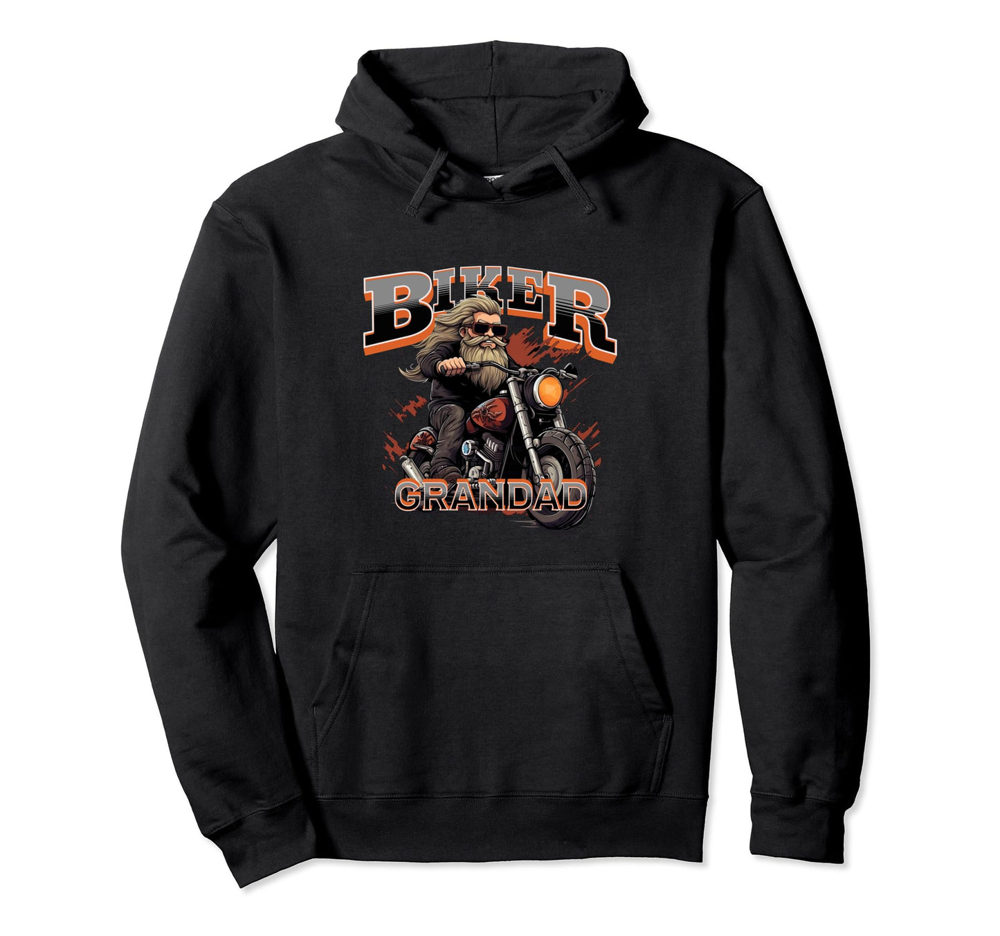 Mens Motorbike Biker Grandpa Hoodie - Trendy Graphic Men Women - T-Shirt, Sweatshirt, Hoodie