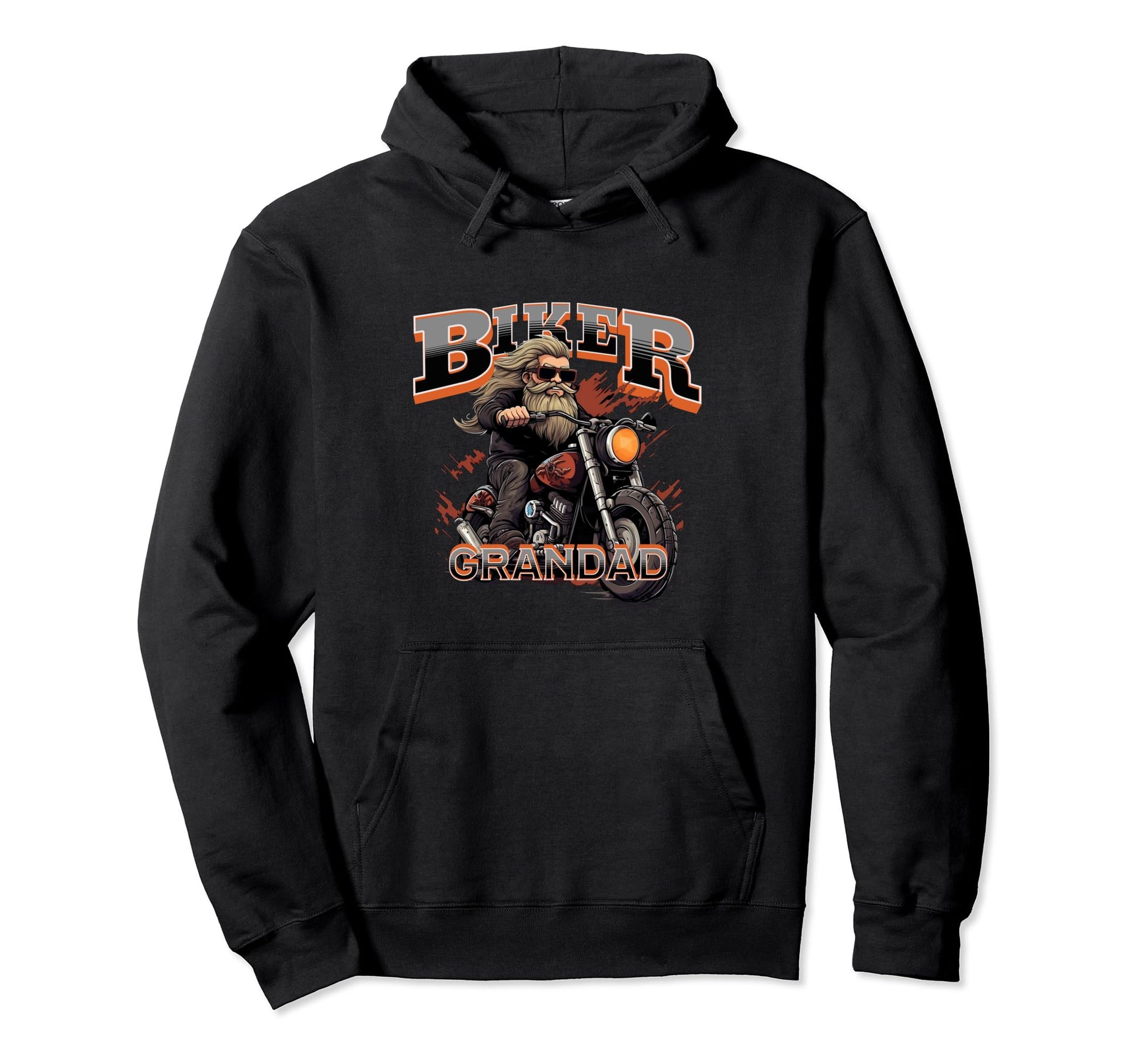 Mens Motorbike Biker Grandpa Hoodie - Trendy Graphic Men Women - T-Shirt, Sweatshirt, Hoodie