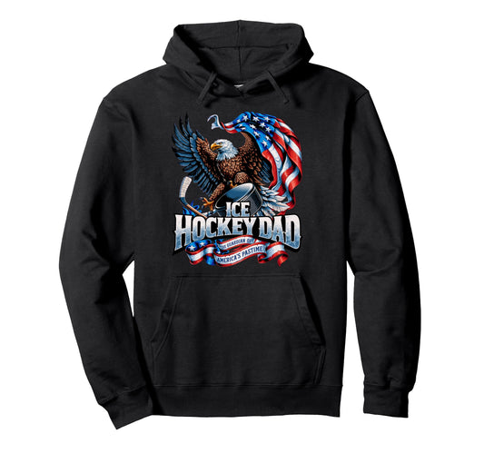 American Flag Patriotic Usa Ice Hockey Hoodie - Aesthetic Graphic Unisex - T-Shirt, Sweatshirt, Hoodie