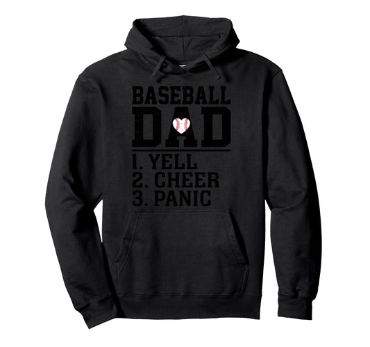Baseball Dad Parent Player Family Sports Hoodie - Unique Graphic Unisex - T-Shirt, Sweatshirt, Hoodie