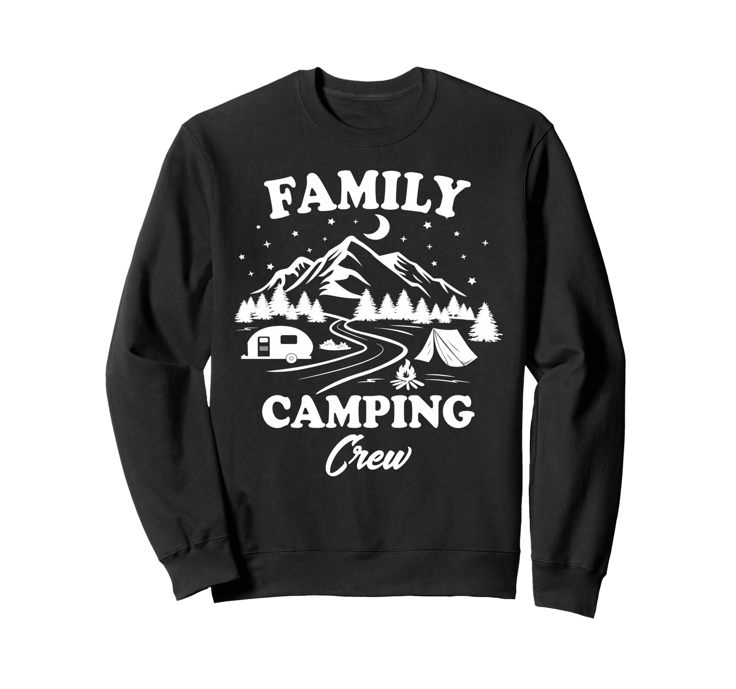Family Camping Crew Outdoor Matching Sweatshirt - Custom Art Print Unisex - T-Shirt, Sweatshirt, Hoodie