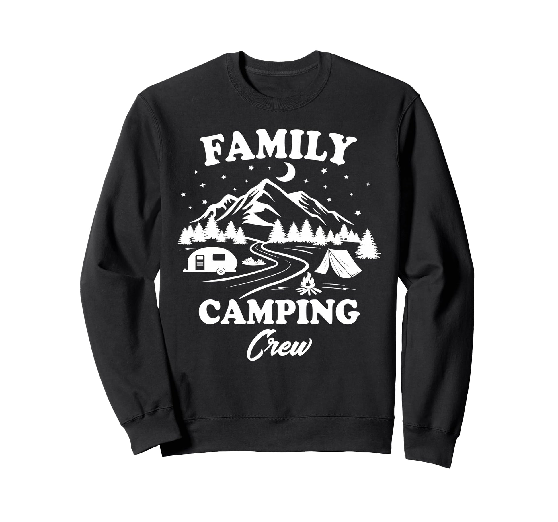 Family Camping Crew Outdoor Matching Sweatshirt - Custom Art Print Unisex - T-Shirt, Sweatshirt, Hoodie