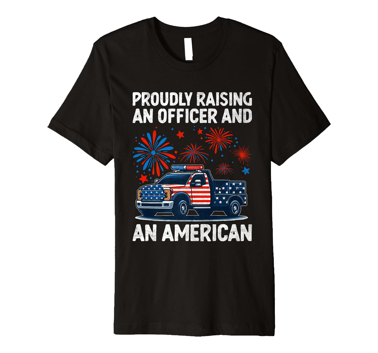 Funny Police Dad 4Th July American T-Shirt - Custom Art Print for Adults - T-Shirt, Sweatshirt, Hoodie