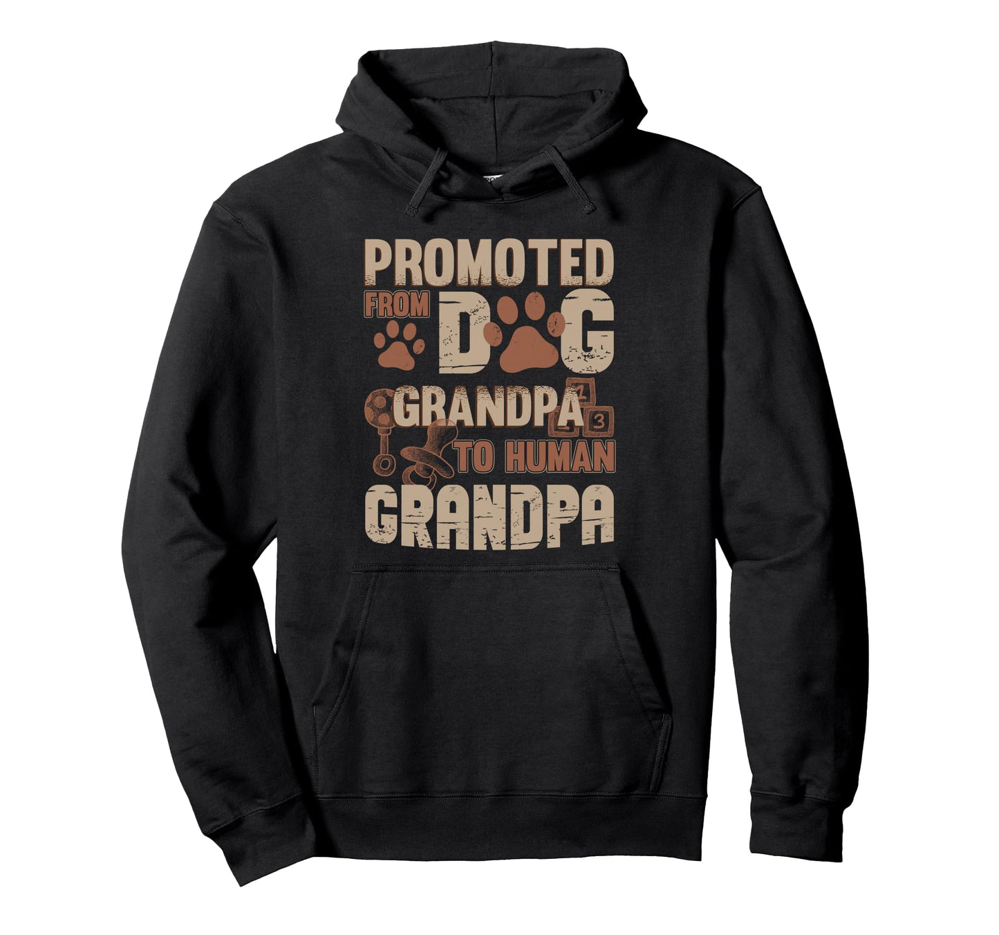 Promoted From Dog Grandpa To Human Hoodie - Novelty Apparel Men Women - T-Shirt, Sweatshirt, Hoodie