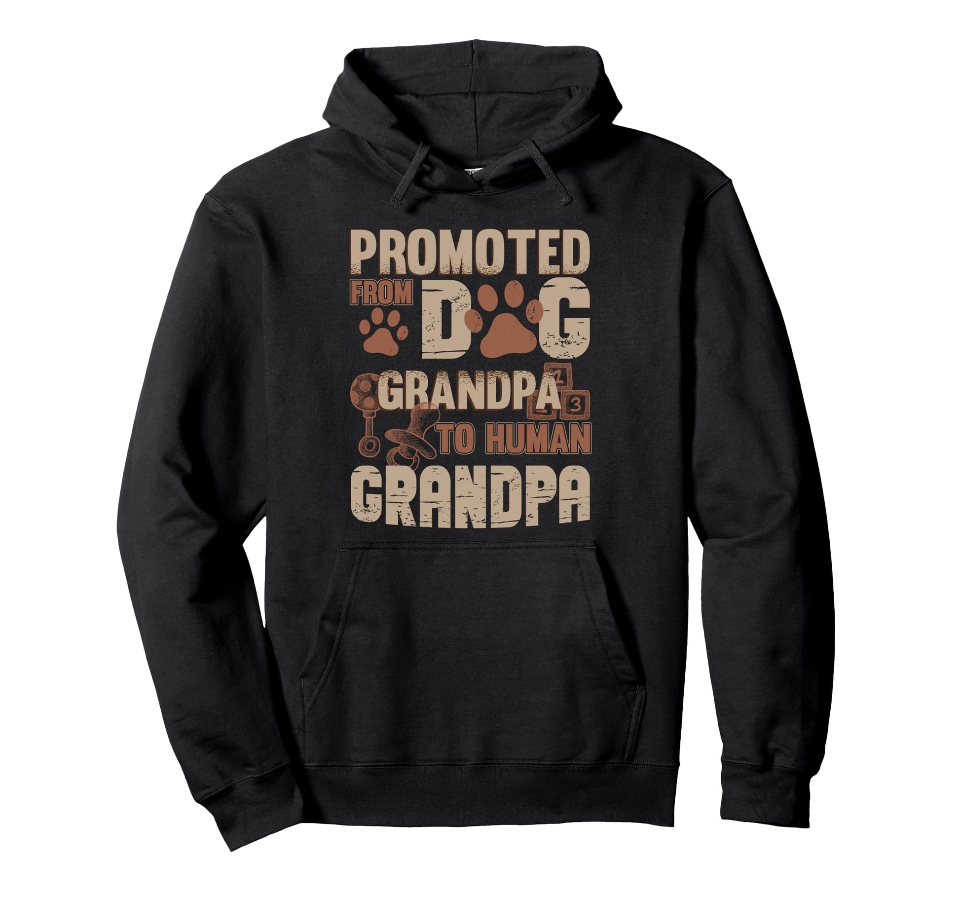Promoted From Dog Grandpa To Human Hoodie - Novelty Apparel Men Women - T-Shirt, Sweatshirt, Hoodie