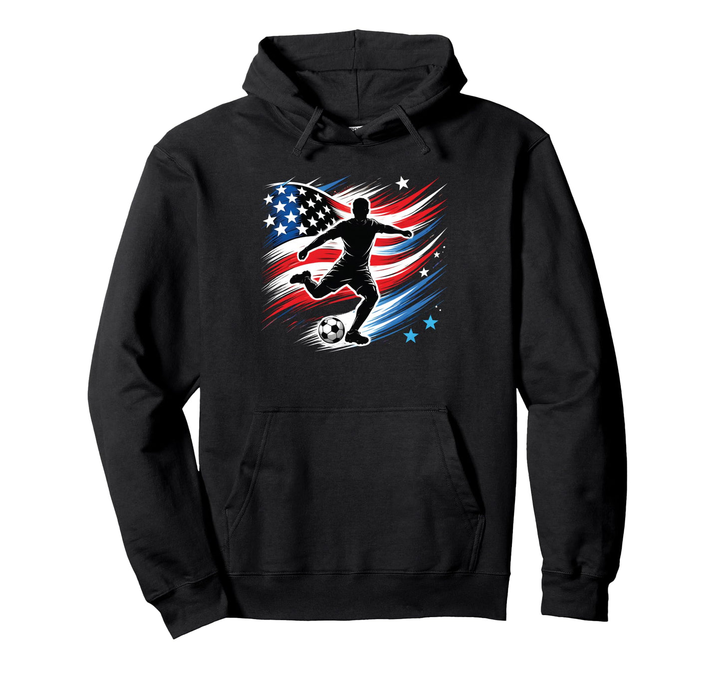 Usa Patriotic Soccer Lover Dad Coach Hoodie - Custom Art Print Men Women - T-Shirt, Sweatshirt, Hoodie