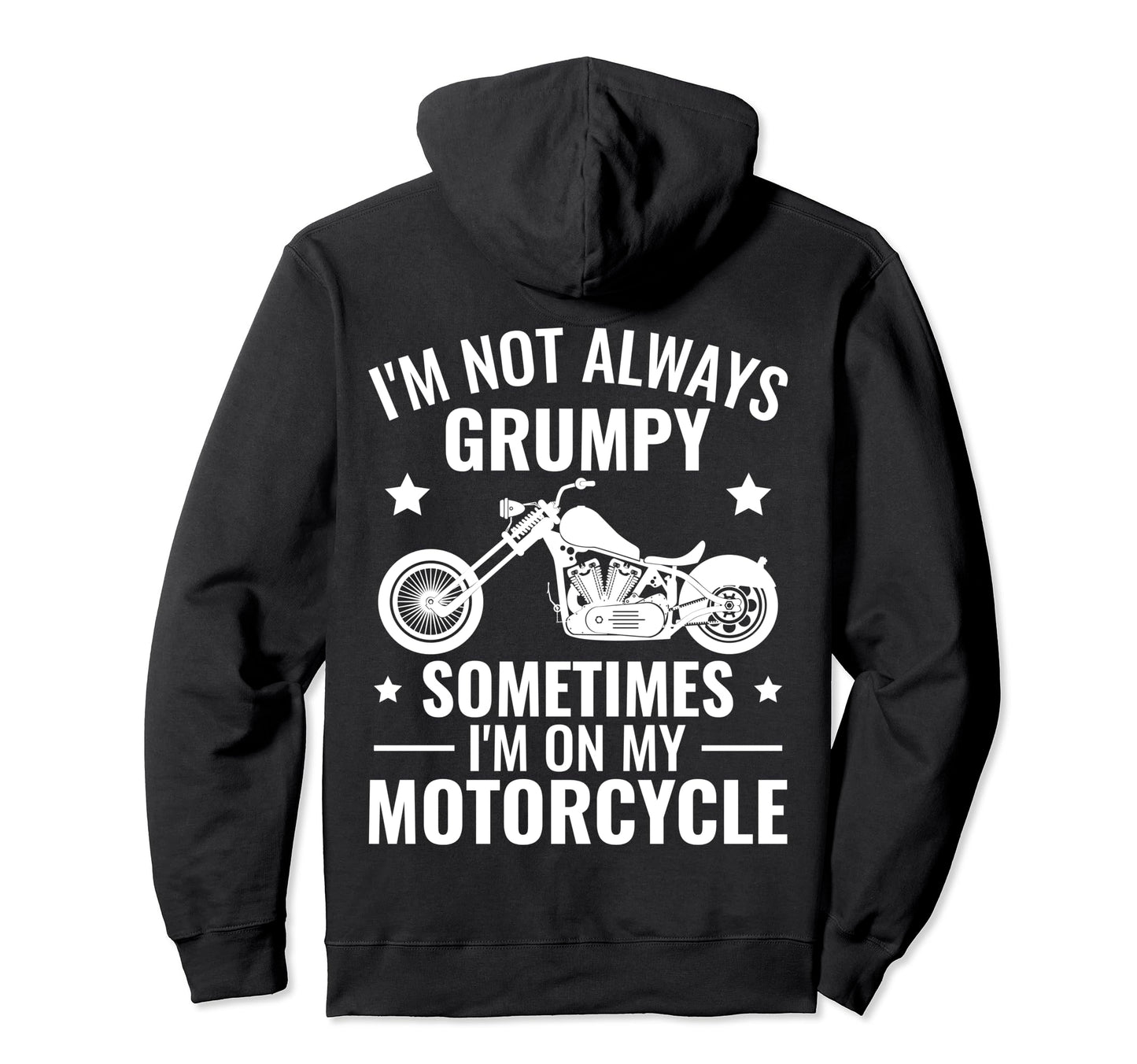 Sometimes Im My Motorcycle Funny Biker Hoodie - Graphic Print for Adults - T-Shirt, Sweatshirt, Hoodie