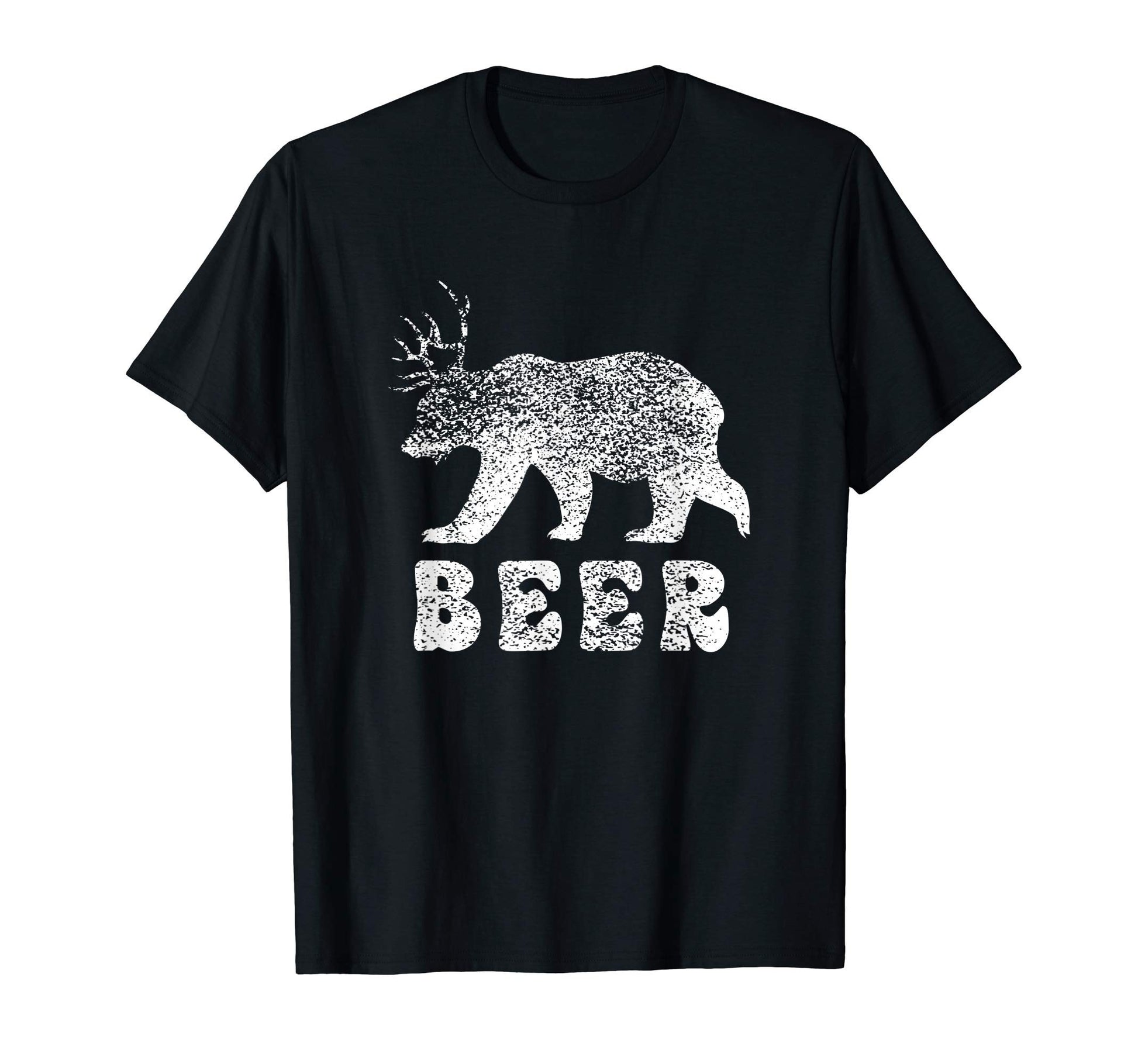 Funny Beer Drinking Bear Deer Hunting T-Shirt - Trendy Graphic Unisex - T-Shirt, Sweatshirt, Hoodie