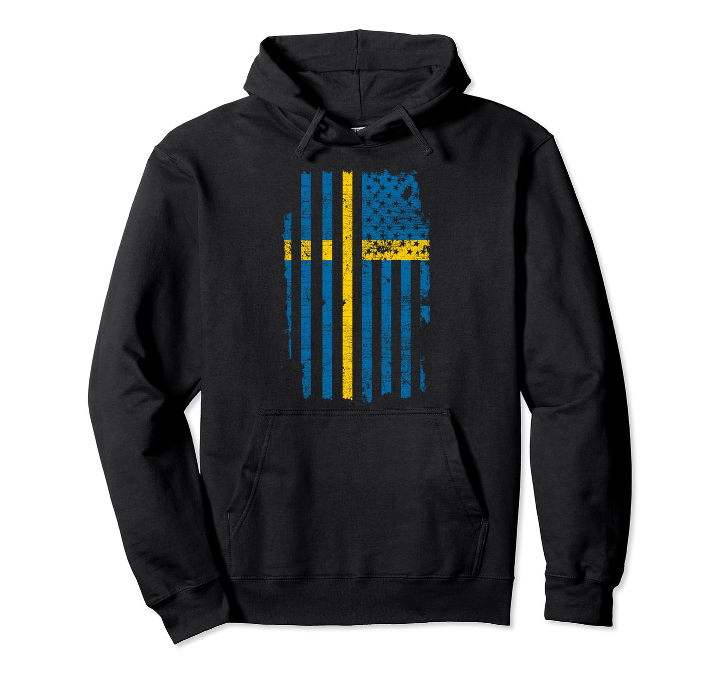 Swedish Flag Usa American Flag Sverige Hoodie - Graphic Print for Adults - T-Shirt, Sweatshirt, Hoodie