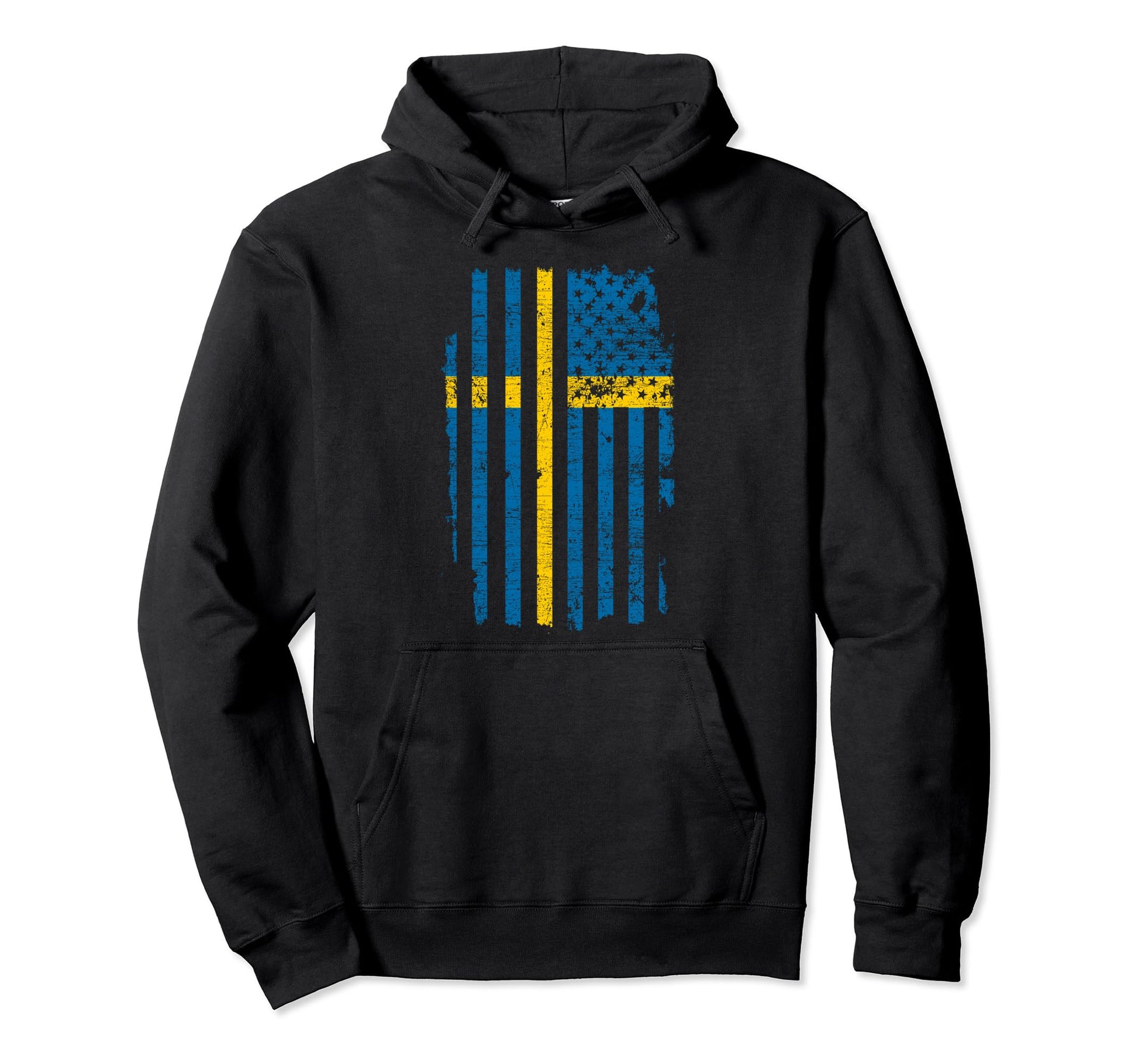 Swedish Flag Usa American Flag Sverige Hoodie - Graphic Print for Adults - T-Shirt, Sweatshirt, Hoodie