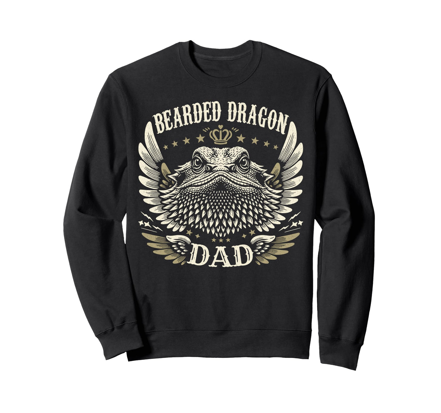 Bearded Dragon Dad Biker Wings Sweatshirt - Streetwear Style Men Women - T-Shirt, Sweatshirt, Hoodie