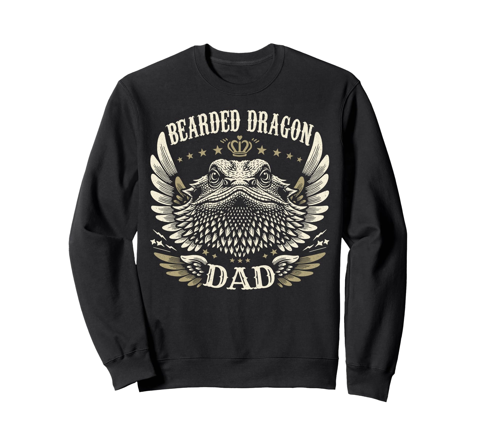 Bearded Dragon Dad Biker Wings Sweatshirt - Streetwear Style Men Women - T-Shirt, Sweatshirt, Hoodie