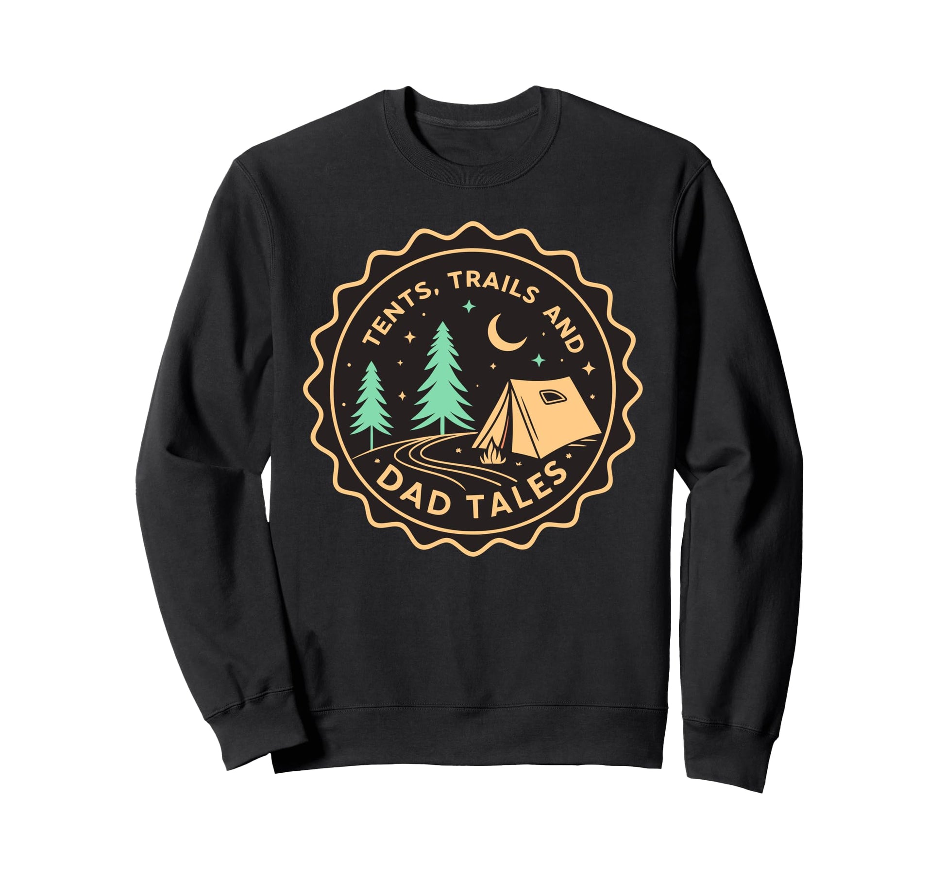 Papas Outdoor Escape Hiking Campfire Fun Sweatshirt - Trendy Graphic Unisex - T-Shirt, Sweatshirt, Hoodie