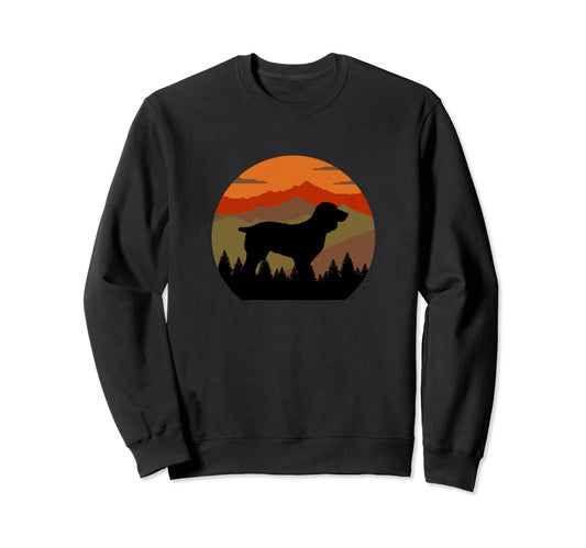 Boykin Dog Sunset Distressed Sweatshirt - Novelty Apparel for Adults - T-Shirt, Sweatshirt, Hoodie