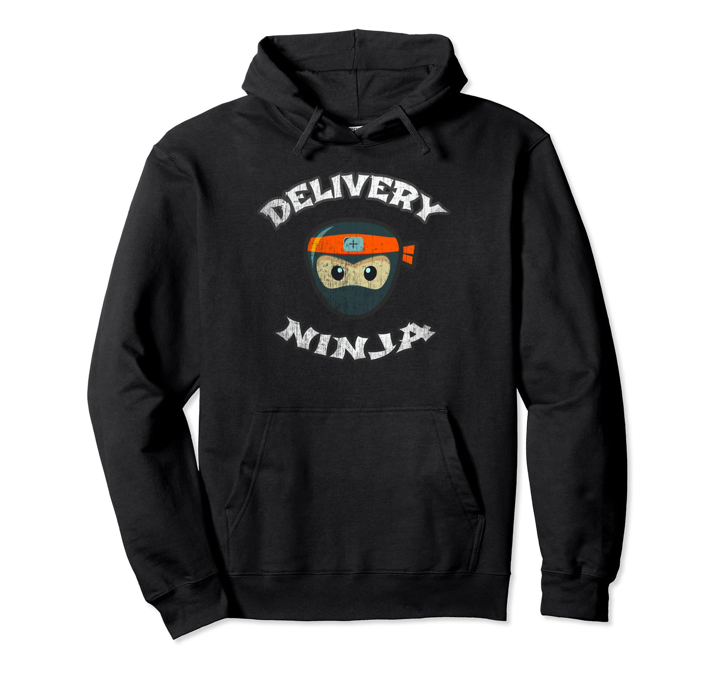 Food Delivery Ninja Pizza Mailman Hoodie - Casual Everyday Wear for Adults - T-Shirt, Sweatshirt, Hoodie