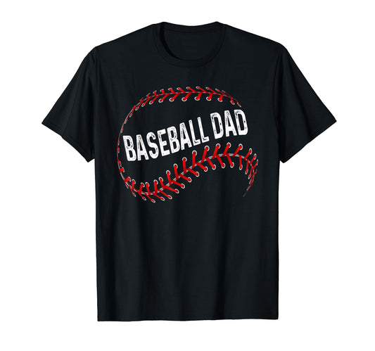 Baseball Dad Fathers Day Daddy Papa T-Shirt - Aesthetic Graphic Men Women - T-Shirt, Sweatshirt, Hoodie