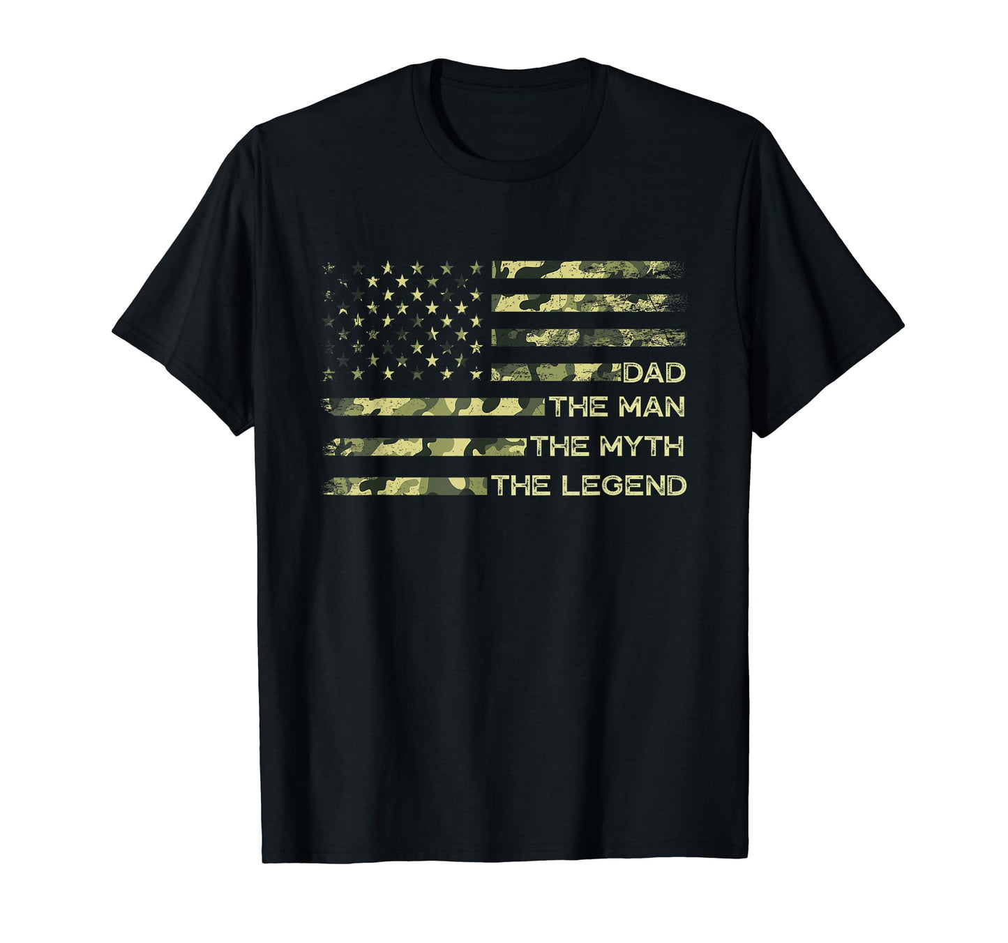Dad Myth Legend Fathers Day Camo Us T-Shirt - Minimalist Print Men Women - T-Shirt, Sweatshirt, Hoodie