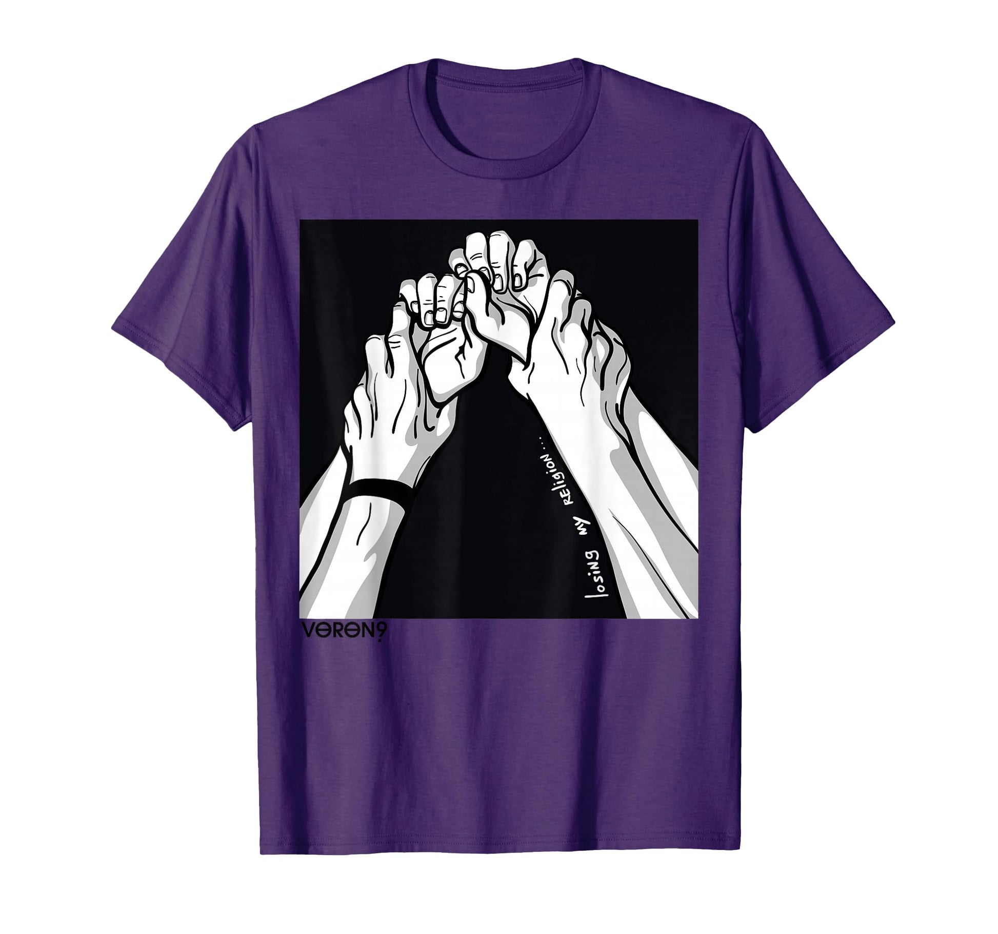 Pop Art Bdsm Couple Holding Hands T-Shirt - Custom Art Print for Adults - T-Shirt, Sweatshirt, Hoodie
