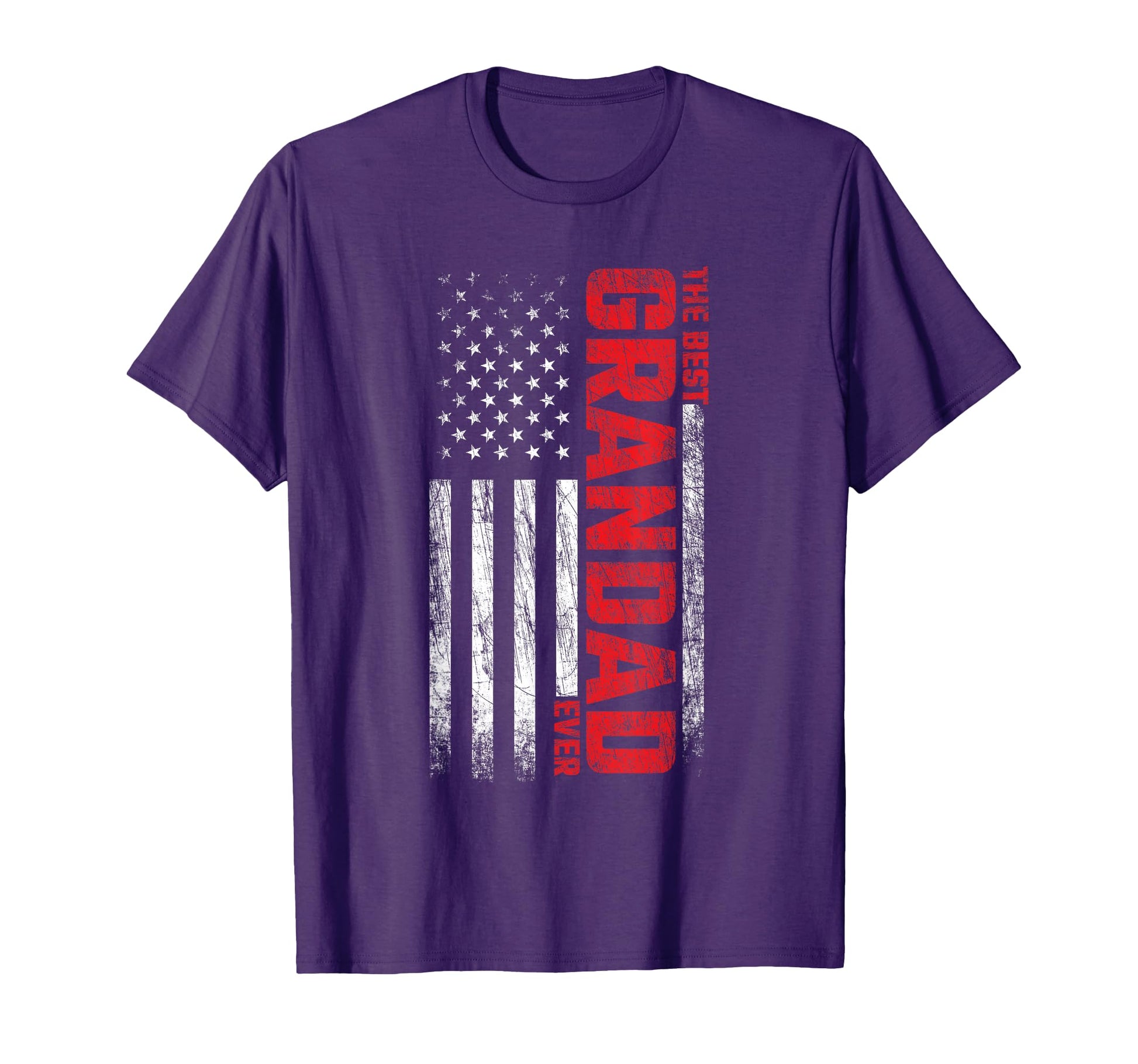 Grandad Grandpa American Flag Best T-Shirt - Custom Art Print for Adults - T-Shirt, Sweatshirt, Hoodie